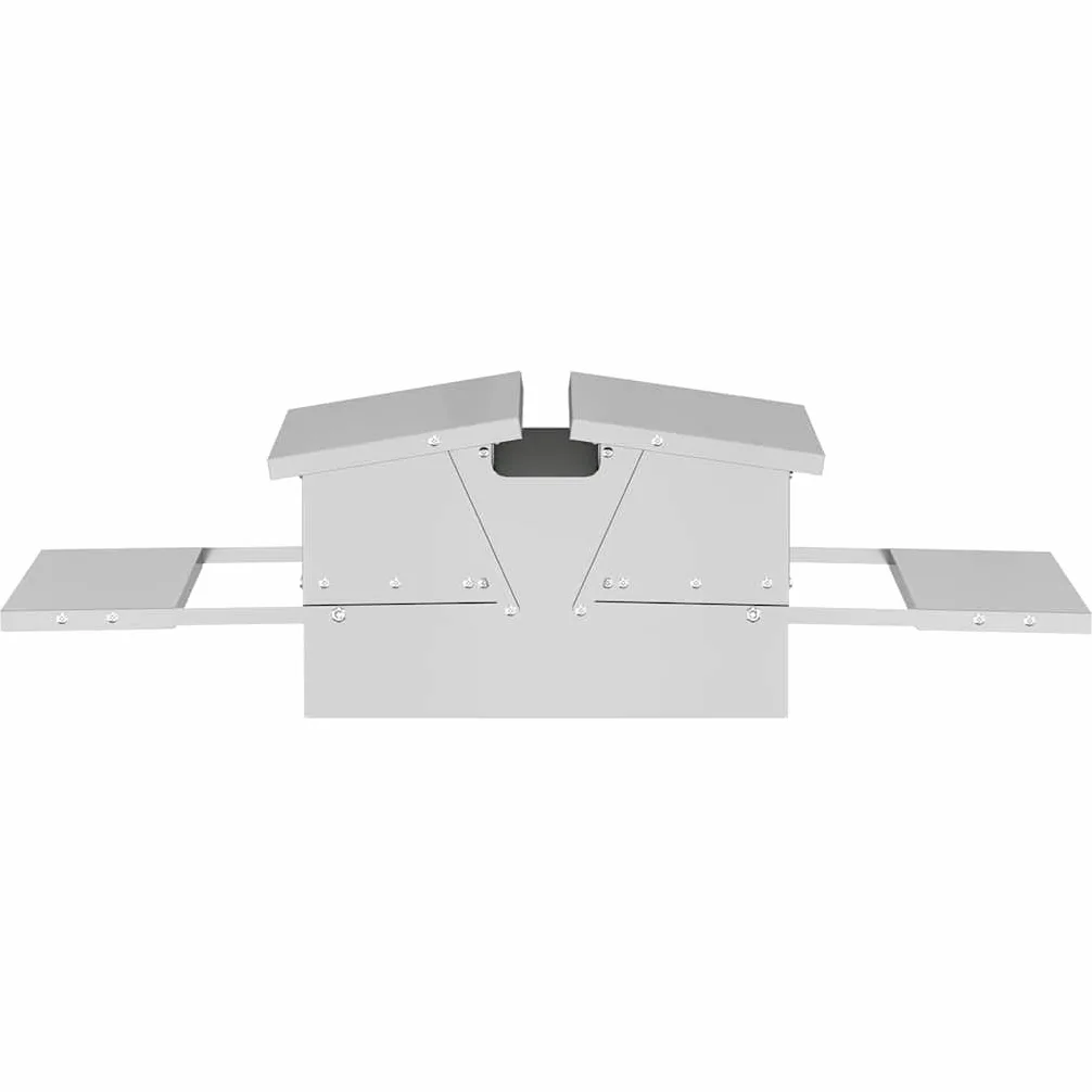 Mangloder - Alimentador para gallinas de acero galvanizado plateado, 75 x 53 x 20,5 cm, capacidad de 10 kg, comedero para interior y exterior, resistente a la intemperie y al agua para alimentación