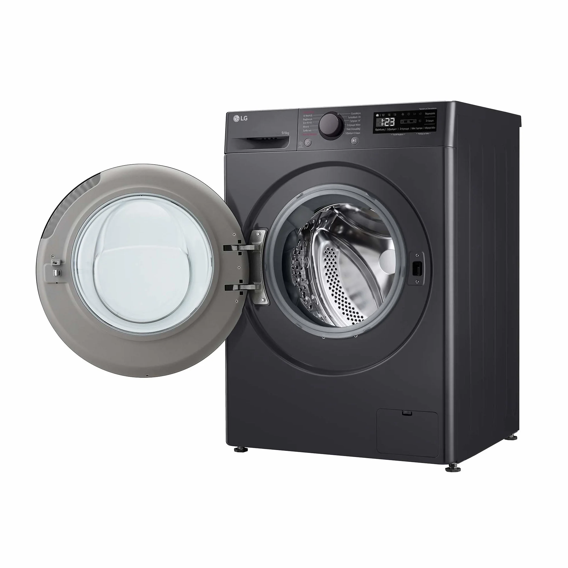LG F4DR6009AGM Lavadora Secadora Inteligente 9/6kg AI Direct Drive 1400rpm Carga Frontal TurboWash 360º Vapor Steam Serie 600 Inox Grafito