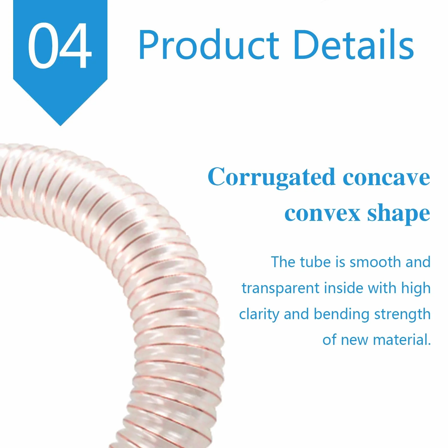 Manguera de conducto flexible de PU con alambre de cobre de 1 metro/39,37 pulgadas, pared de 1,2 mm, 220-260 mm for carpintería(Inner diameter:230mm)
