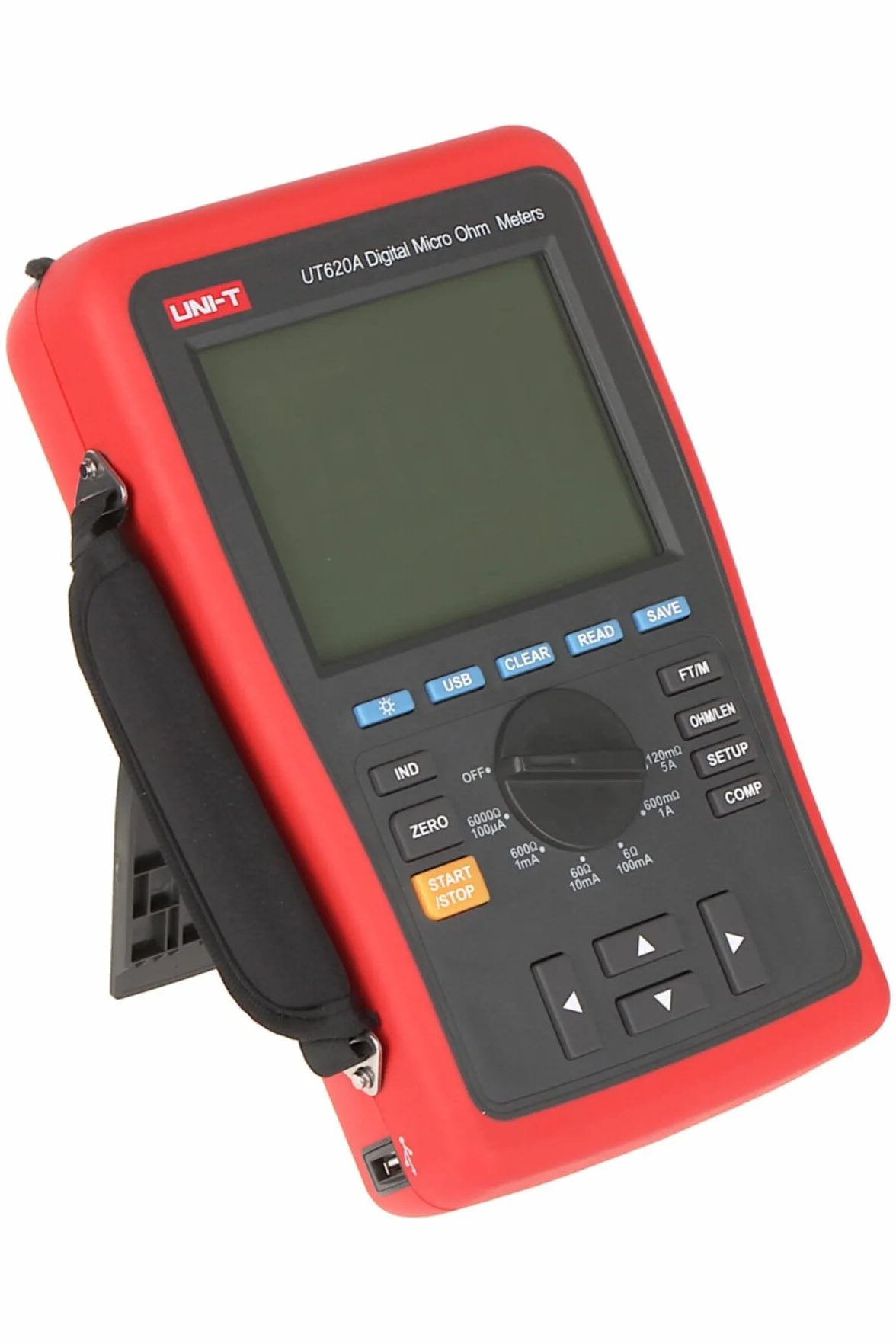UNI-T UT620A Digital Micro Ohm Meter Resistance Meter DC low resistance 60000 Counts 6.0000K ohm with High/Low Limit Alarm USB and Back Lig