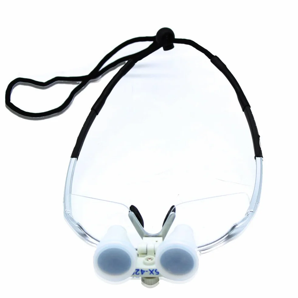 Lupa binocular Lámpara Dental 2.5X420mm Magnifier Portátil Lupas de cabeza LED Headlight