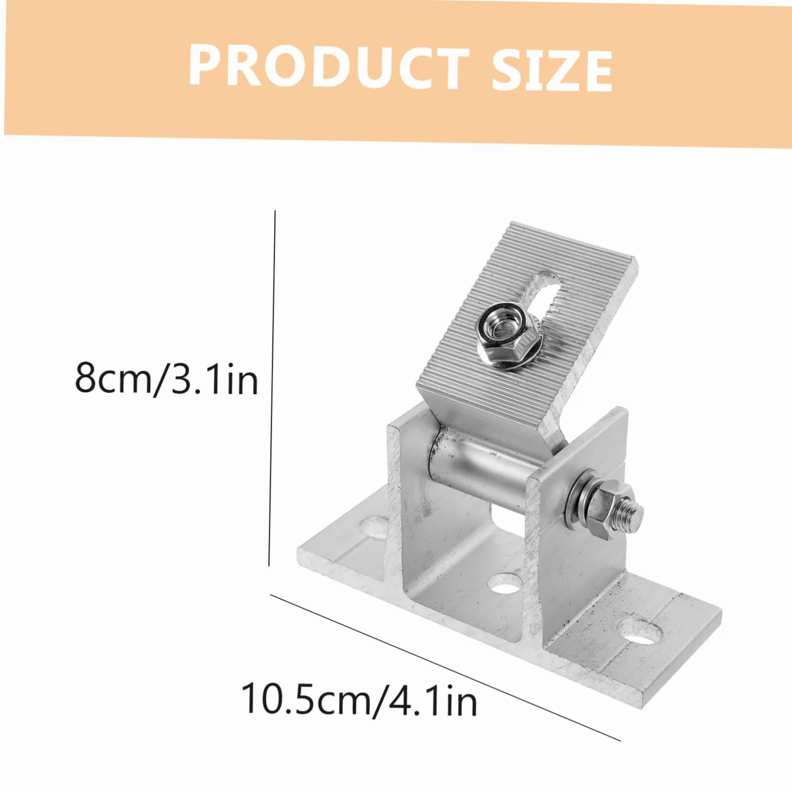 Sewroro Soporte para Panel Solar 4 Piezas Almohadillas de Goma de Aleación de Aluminio Ajustable Estructura Estable y Tornillos para Montaje en Exteriores