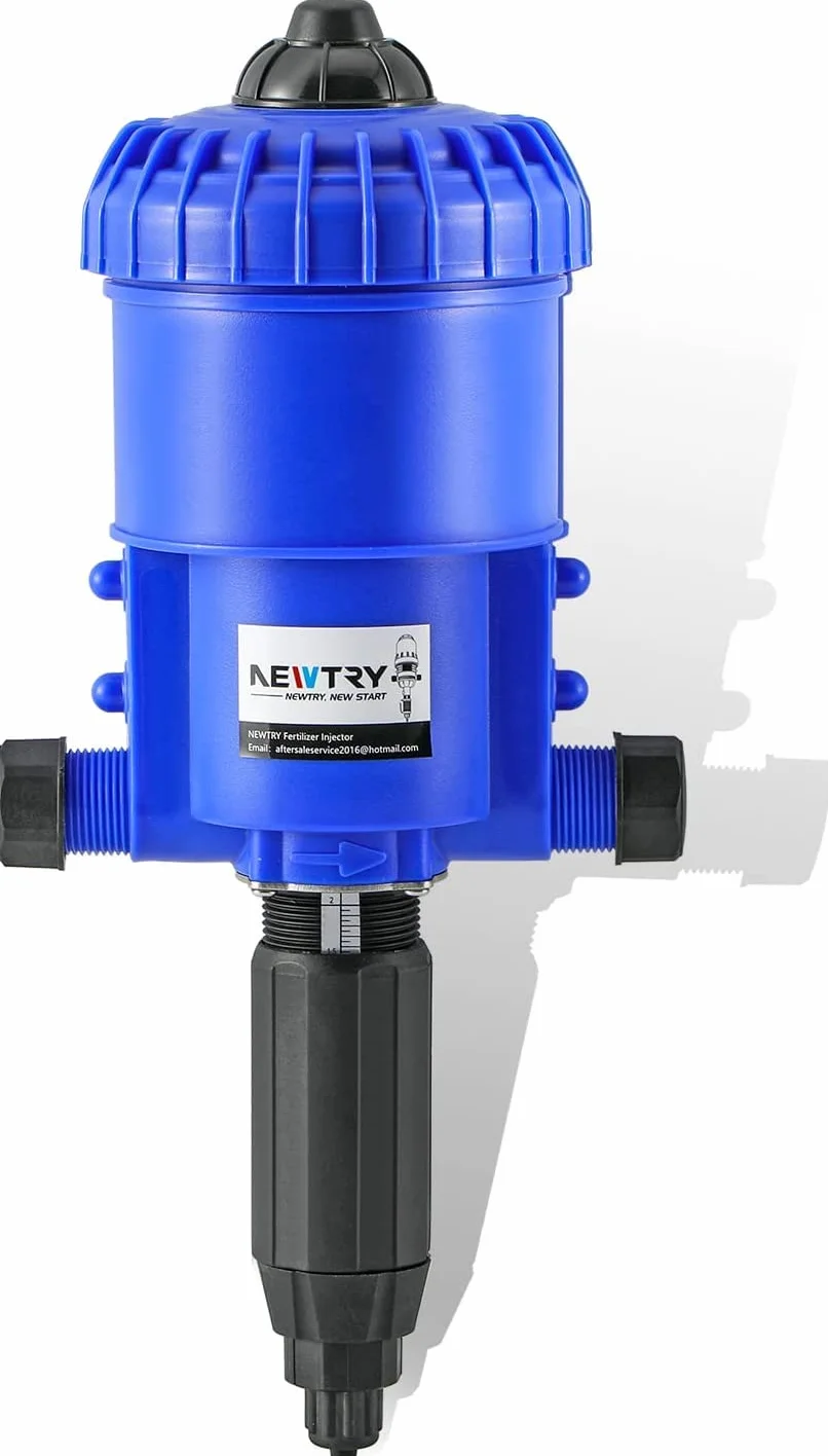 NEWTRY 1% -5% Inyector de fertilizante químico Dispensador Riego por goteo Dosificador de flujo de líquido Bomba dosificadora para jardín Ganadería Industria agrícola
