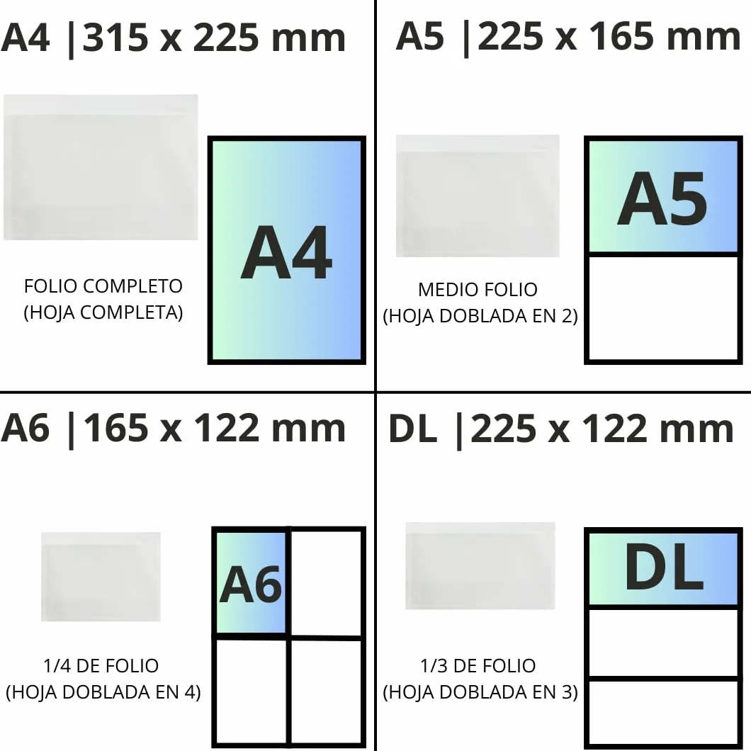 Docufix Sobres Portadocumentos Adhesivos A5 225x165 mm Pack 1000