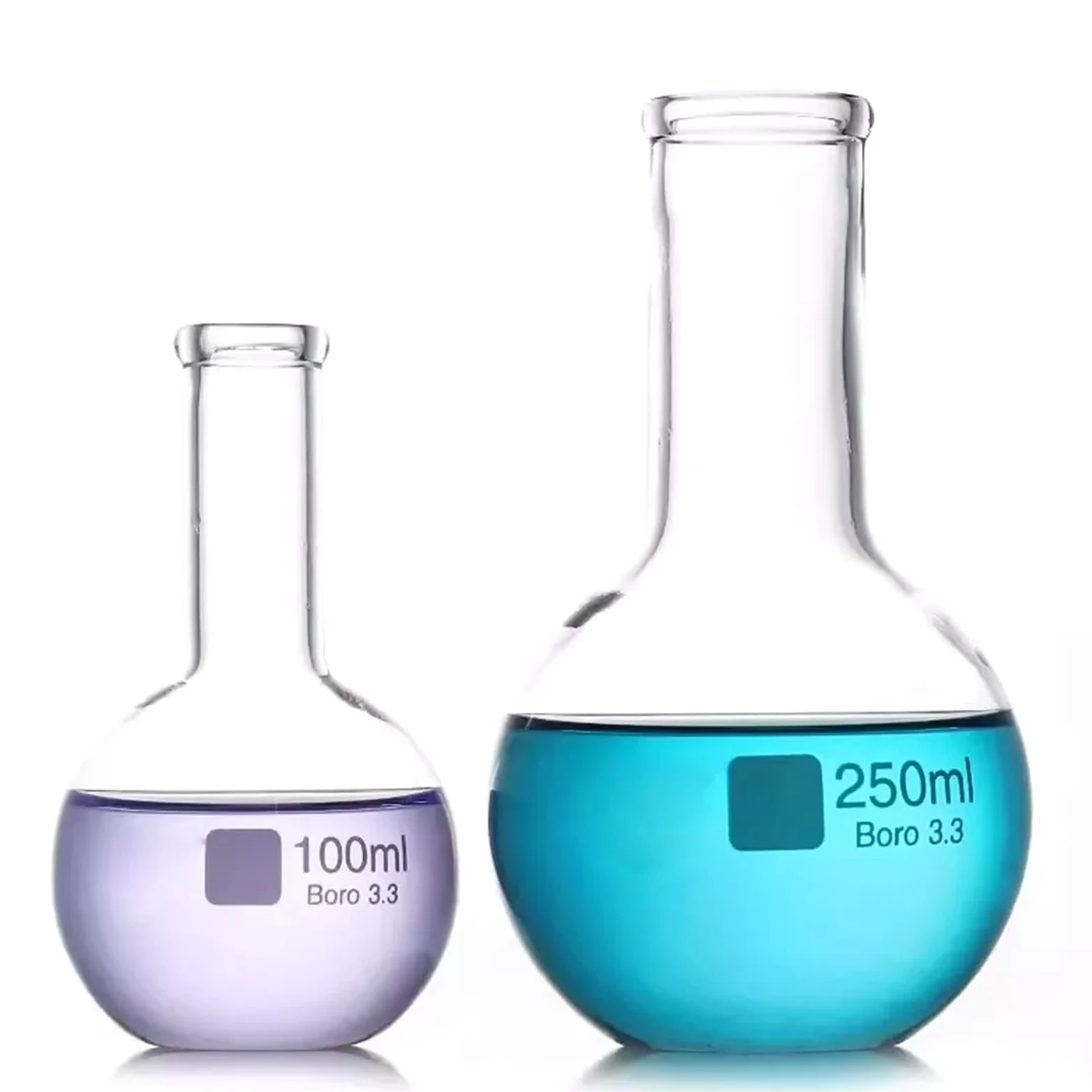 Matraz de fondo de una sola boca, matraz de destilación de vidrio de cuello largo, resistente a altas temperaturas, 50, 100, 250, 500, 1000, 2000ml(2000ml)