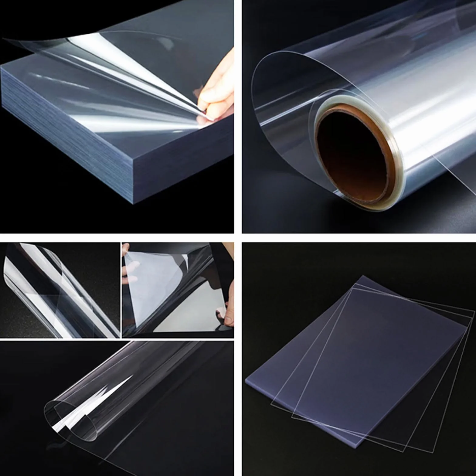 COYOUCO Rollo Lámina Pet Transparente 0,3mm Película Liberación Poliéster Aislante Alta Temperatura 50m Electrónica