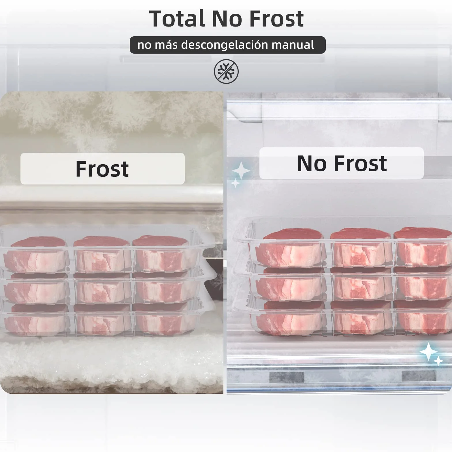 CHiQ FBM228NE4DE No Frost Combi Refrigerator 231 L, flujo de aire múltiple, dispensador de agua, 170 cm