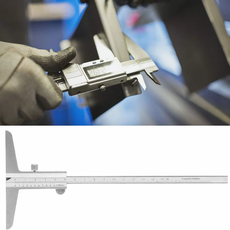 Medidor Profundidad Acero Inoxidable 0-150 mm Calibrador Profesional