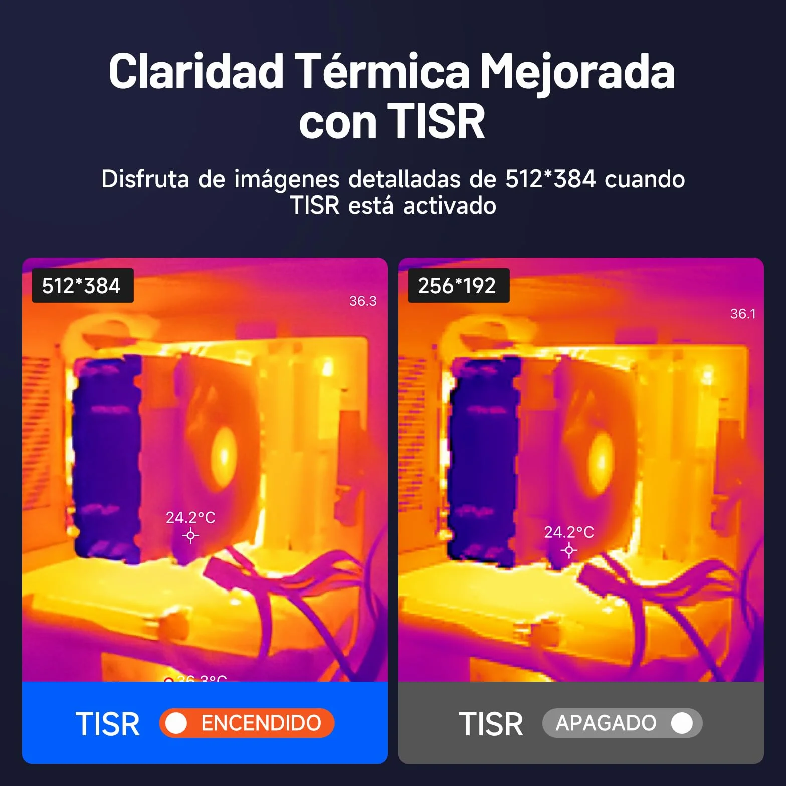 TOPDON TC001 Cámara Térmica Profesional para Android, 512x384 TISR Alta Resolución Cámara Termográfica Infrarroja, Rango de medición de la temperatura -20℃ a 550℃, Precisión 0.1℃ (Azul)