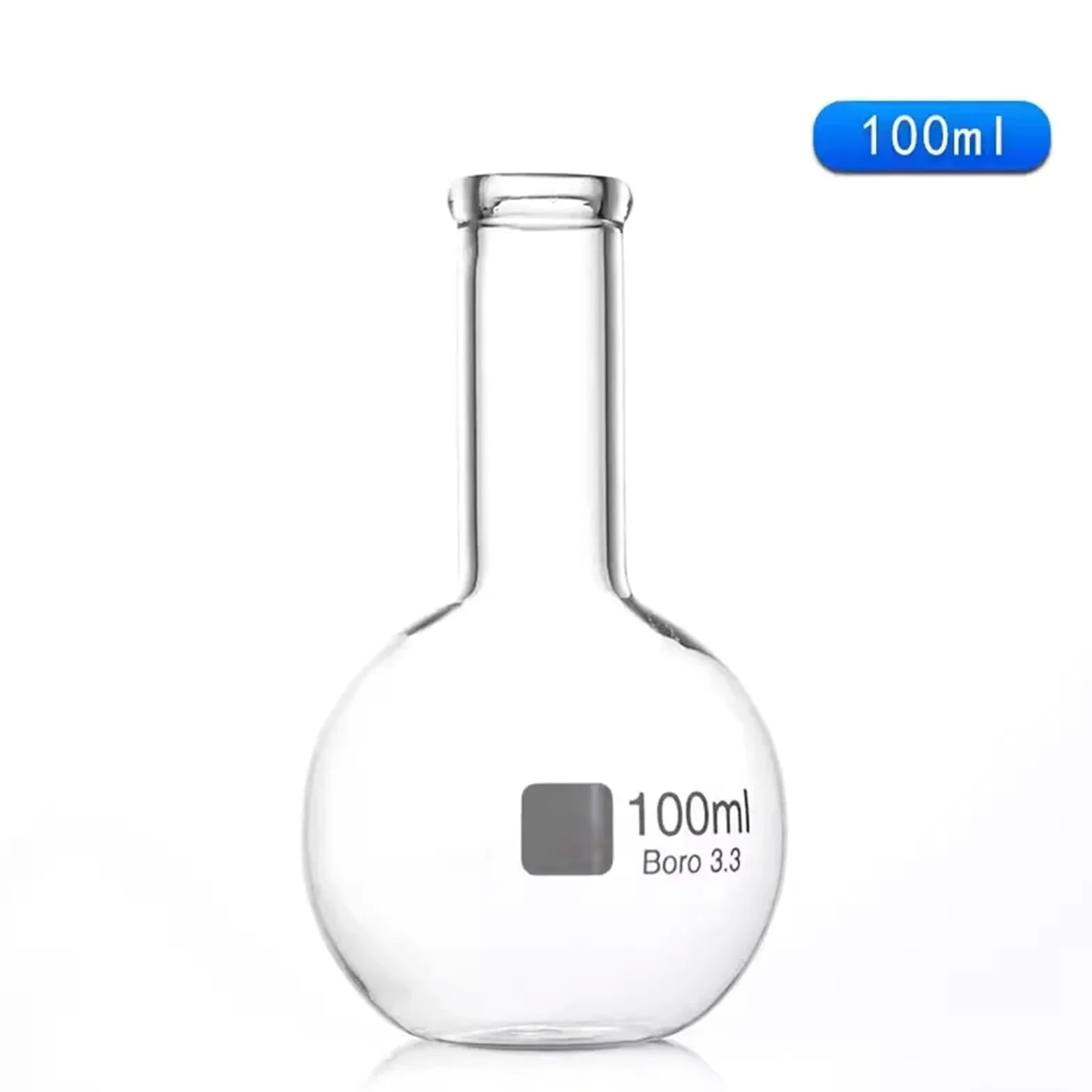 Matraz de fondo de una sola boca, matraz de destilación de vidrio de cuello largo, resistente a altas temperaturas, 50, 100, 250, 500, 1000, 2000ml(2000ml)
