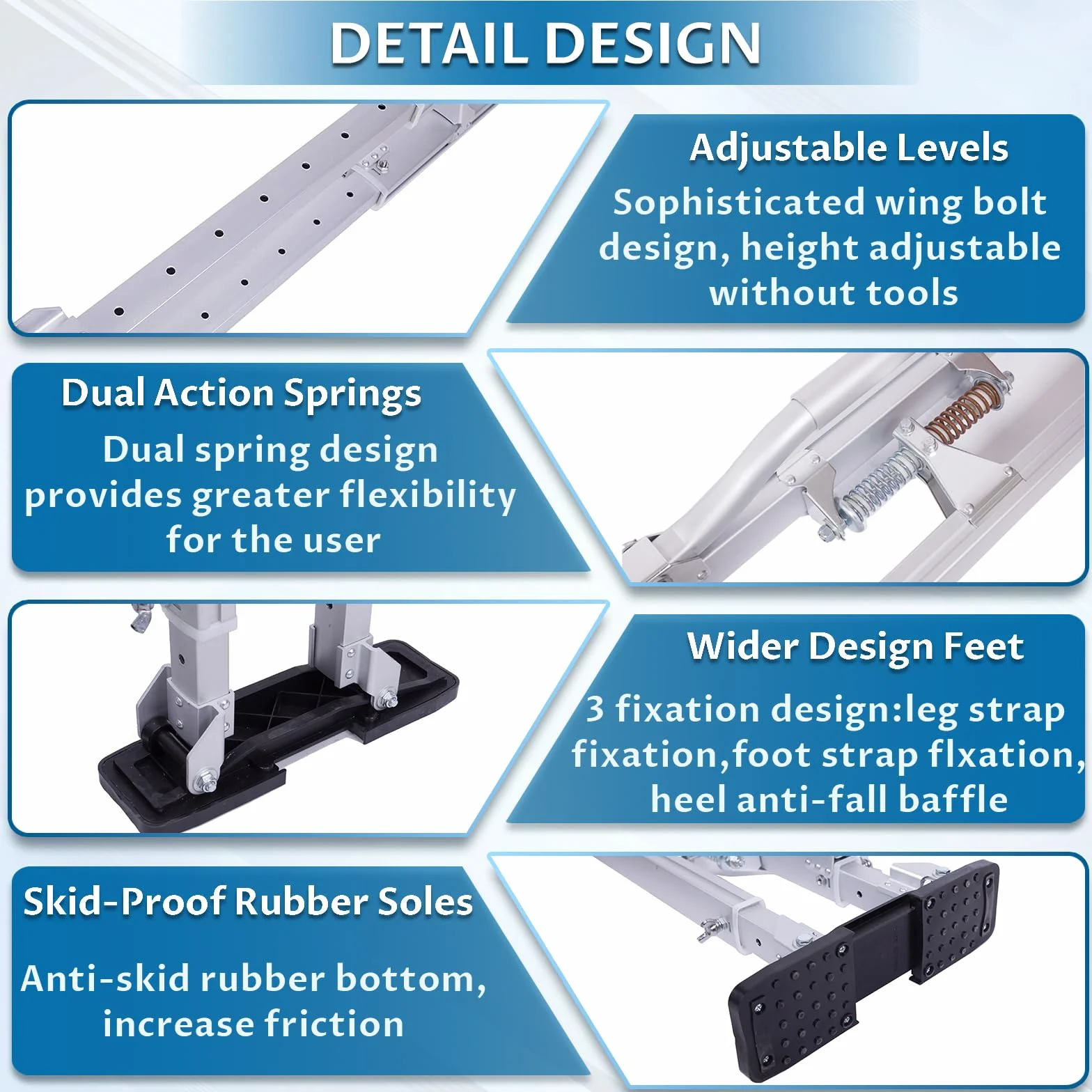Zancos para paneles de yeso de aluminio ajustables 18-30 pulgadas