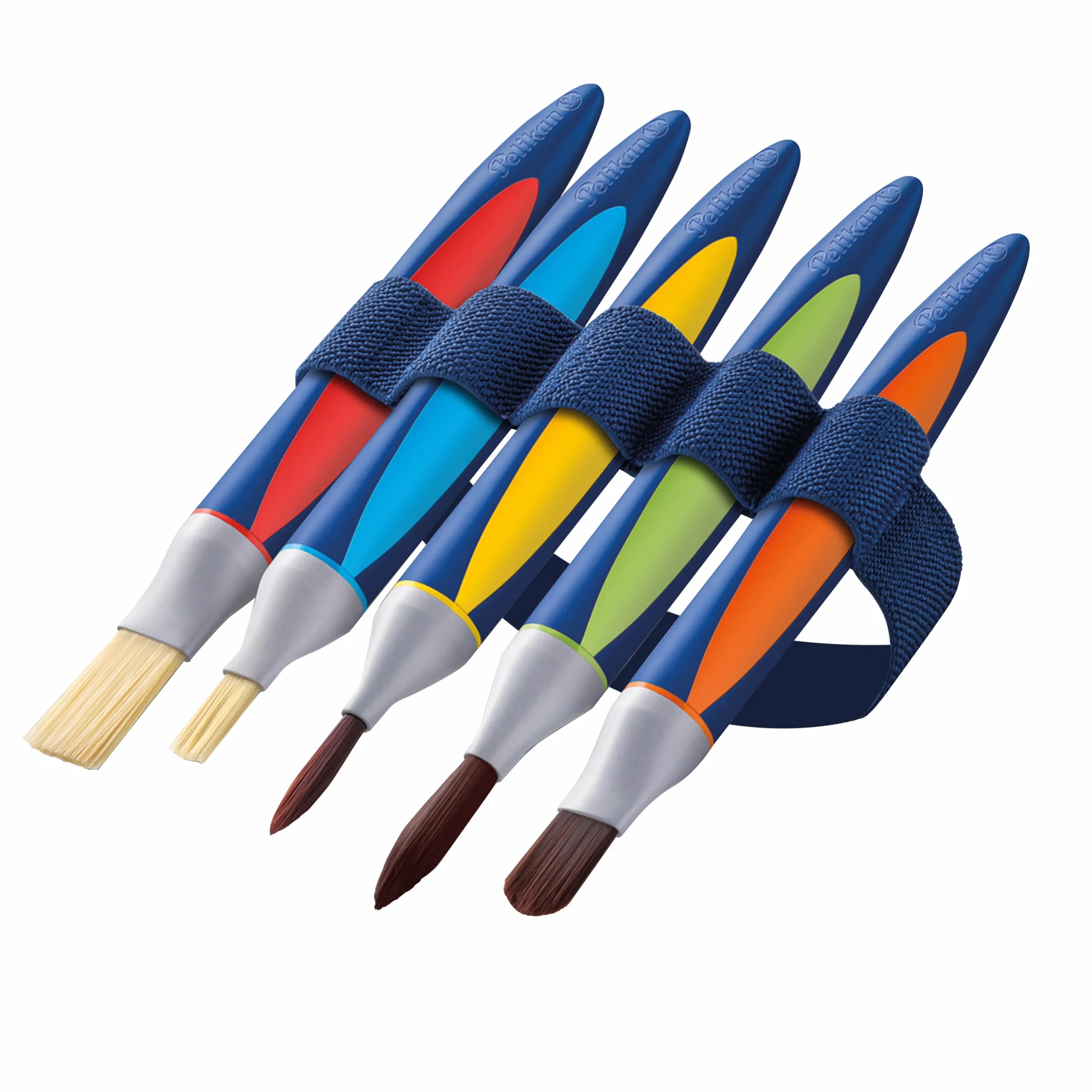 Pelikan Griffix Juego Pinceles Sintéticos para Niños Ergonómicos Lavables Pack de 5
