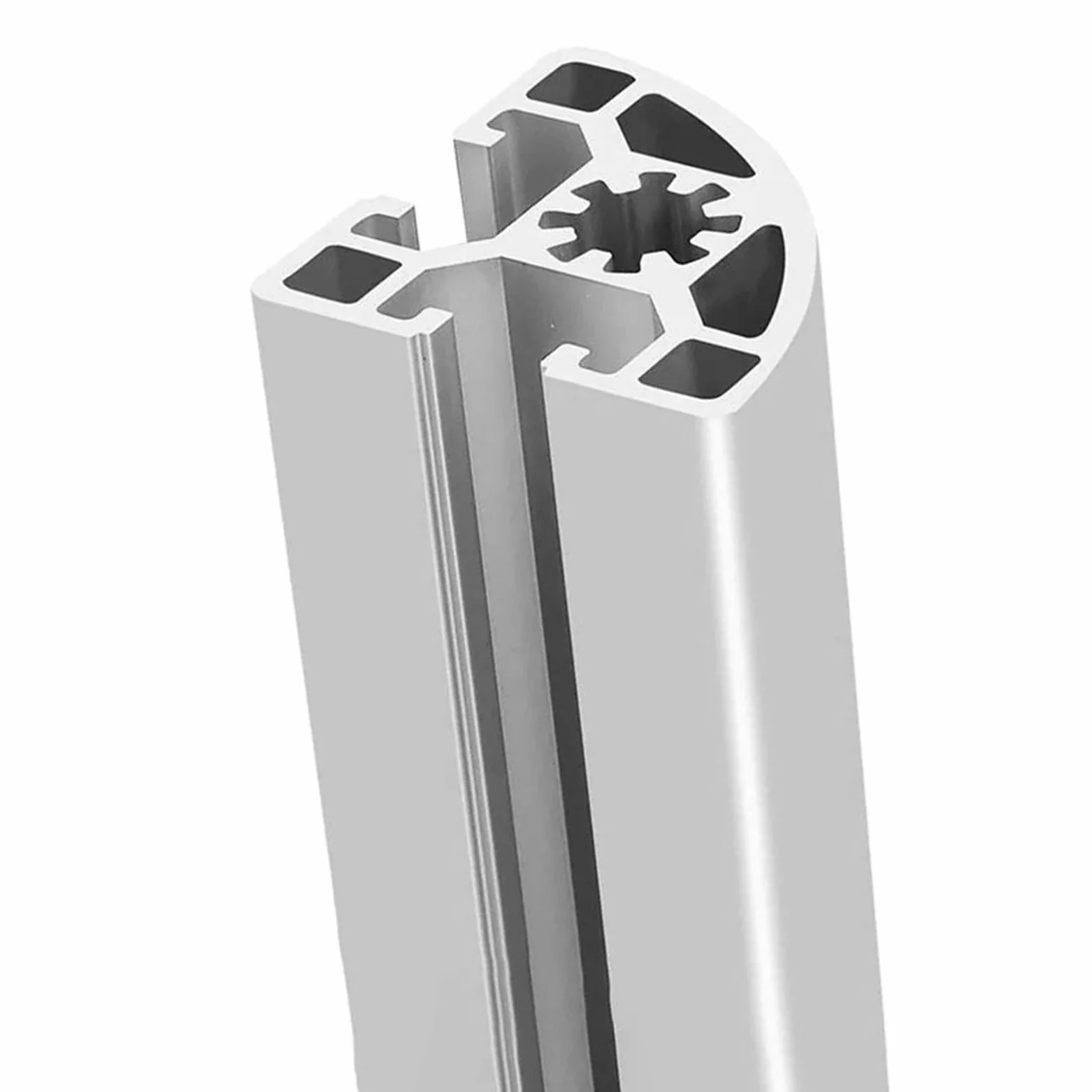 Perfil de aluminio de arco 4545R con ranura de 10,2 mm y marco de extrusión curvado de 45 x 45 mm for marcos de equipos, barandillas de máquinas y estanterías for flores. Borde