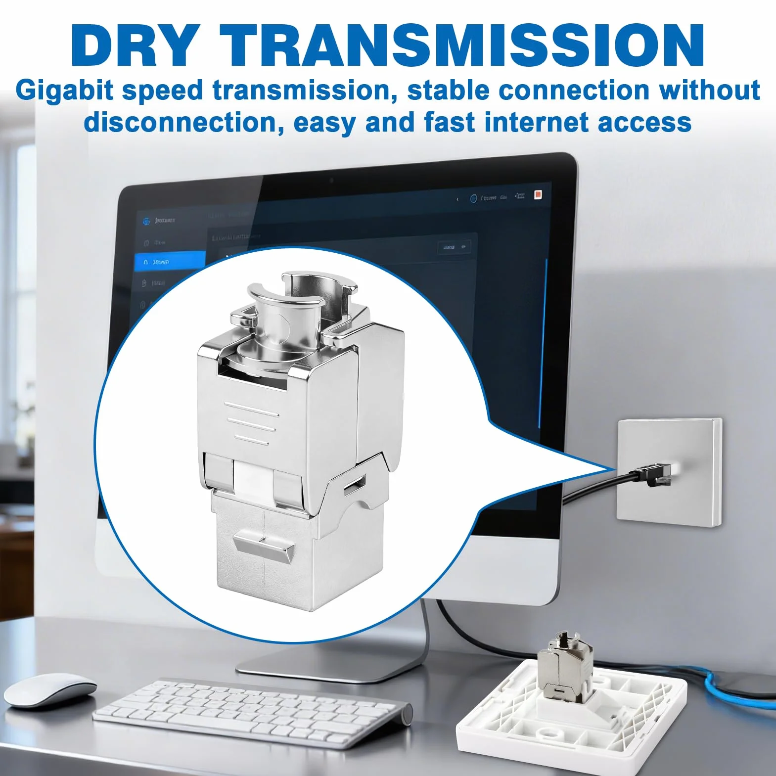 Conector RJ45 Hembra Cat 7 STP, Módulos Apantallados AWG 22-24, 10 Gbps, 1000 MHz, Tool-Free