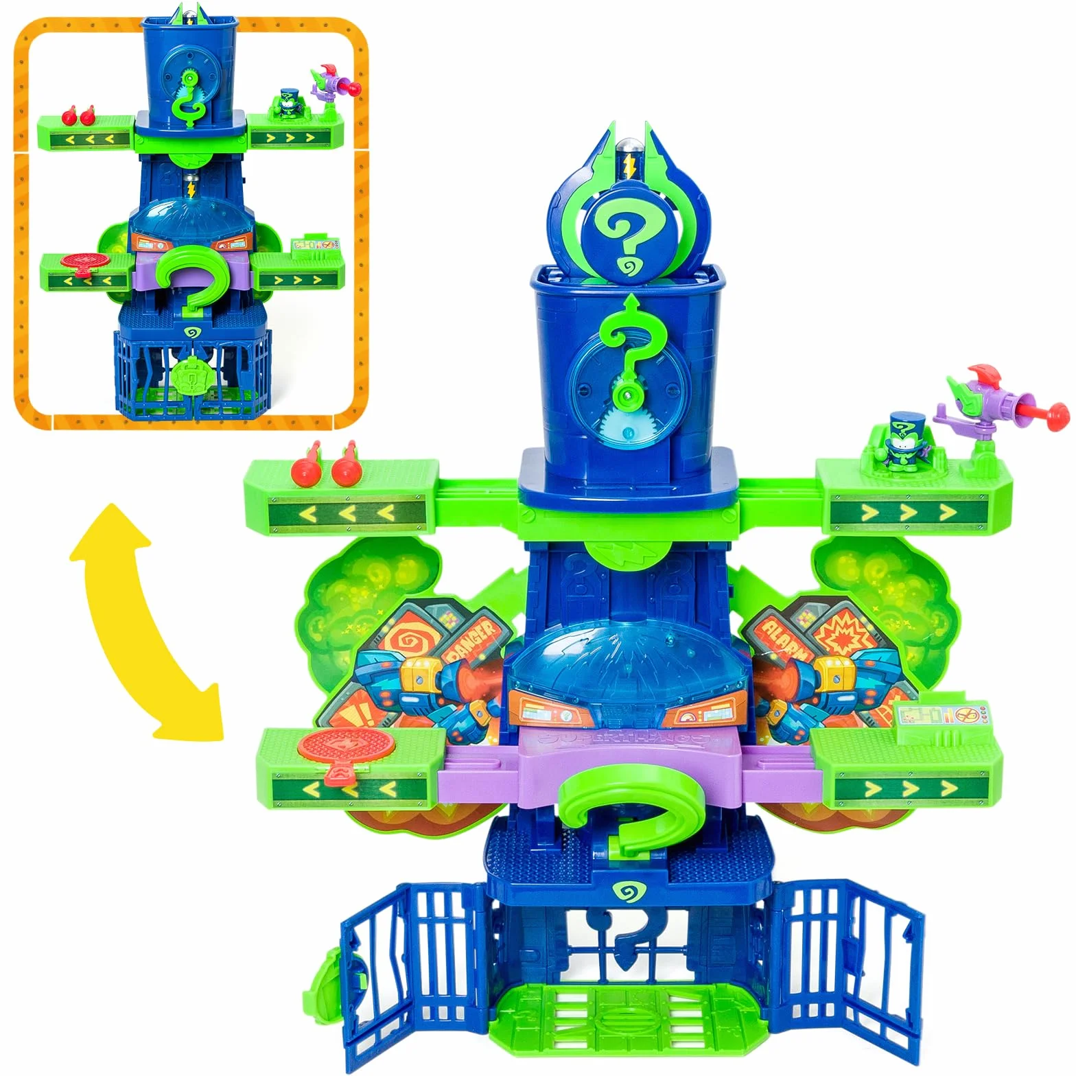 SUPERTHINGS KAZOOM Power Enigma Tower Torre de Enigma Serie TV Contiene 1 Torre 1 Exclusivo 1 Aeronave 1 Prisión 1 Catapulta 1 Disparador 3 Proyectiles