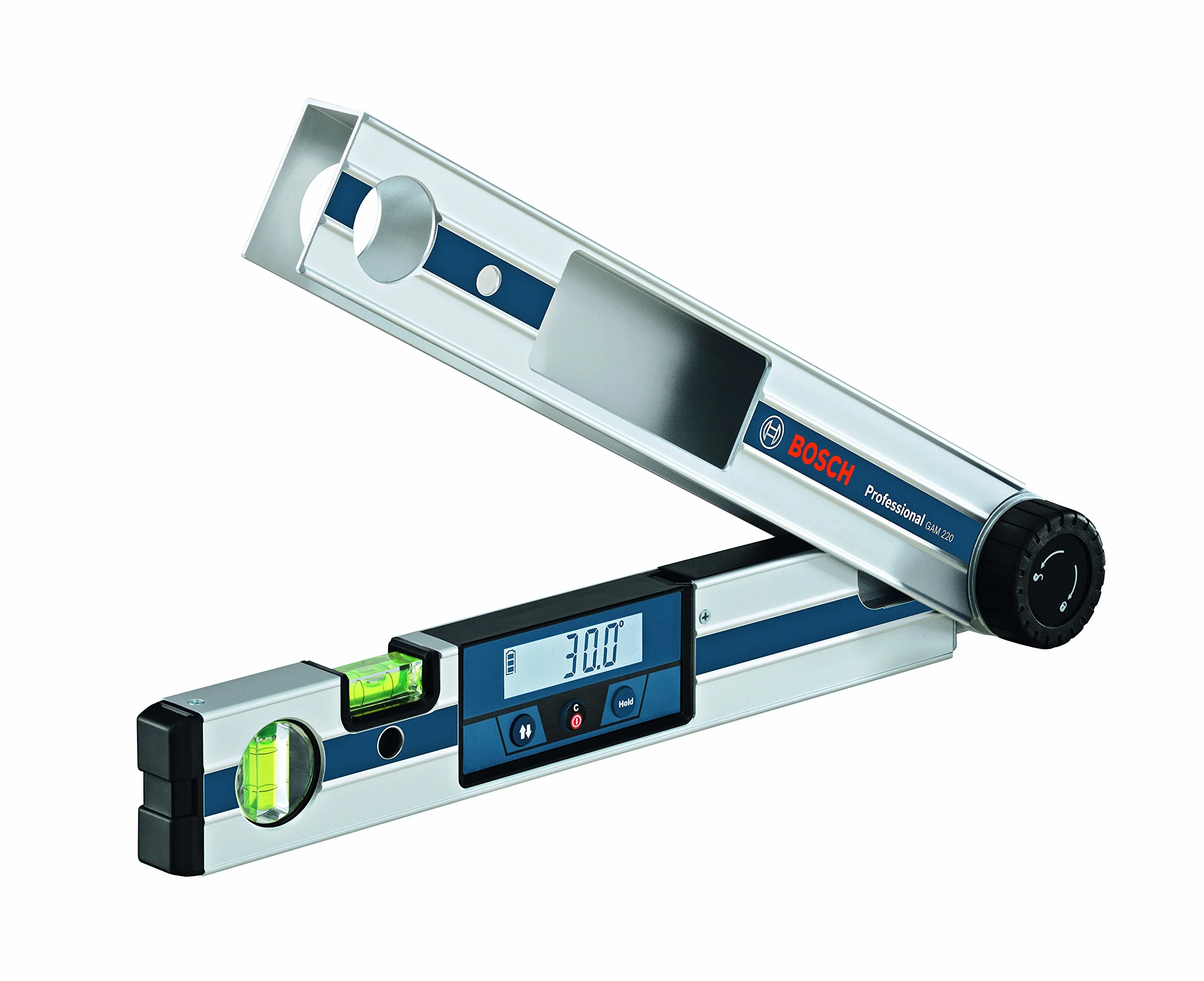 Bosch Professional Medidor digital de ángulos GAM 220 (margen de medición: 0 - 220º, longitud: 40 cm)