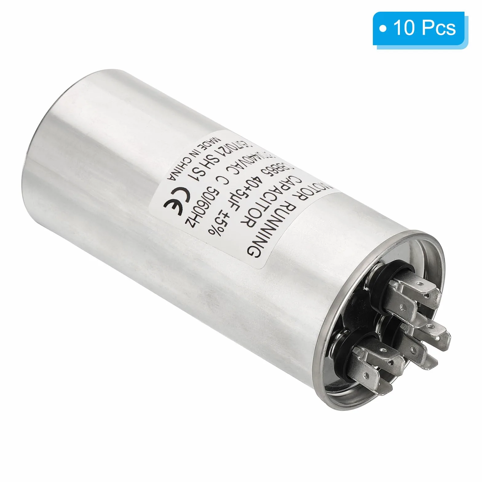 PATIKIL 40/5uF 40+5MFD 370-440V AC Condensador, 10 Piezas CBB65 Condensadores Arranque Motor Condensador Doble Funcionamiento O Bomba Calor Condensador