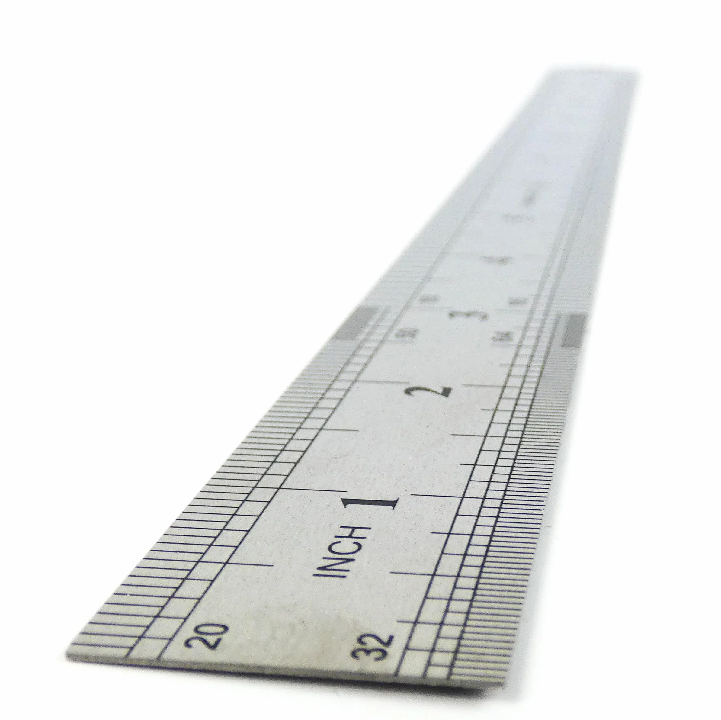 Regla de Acero Inoxidable 30 cm Doble Escala mm y Pulgadas Metálica para Escuela Oficina Taller