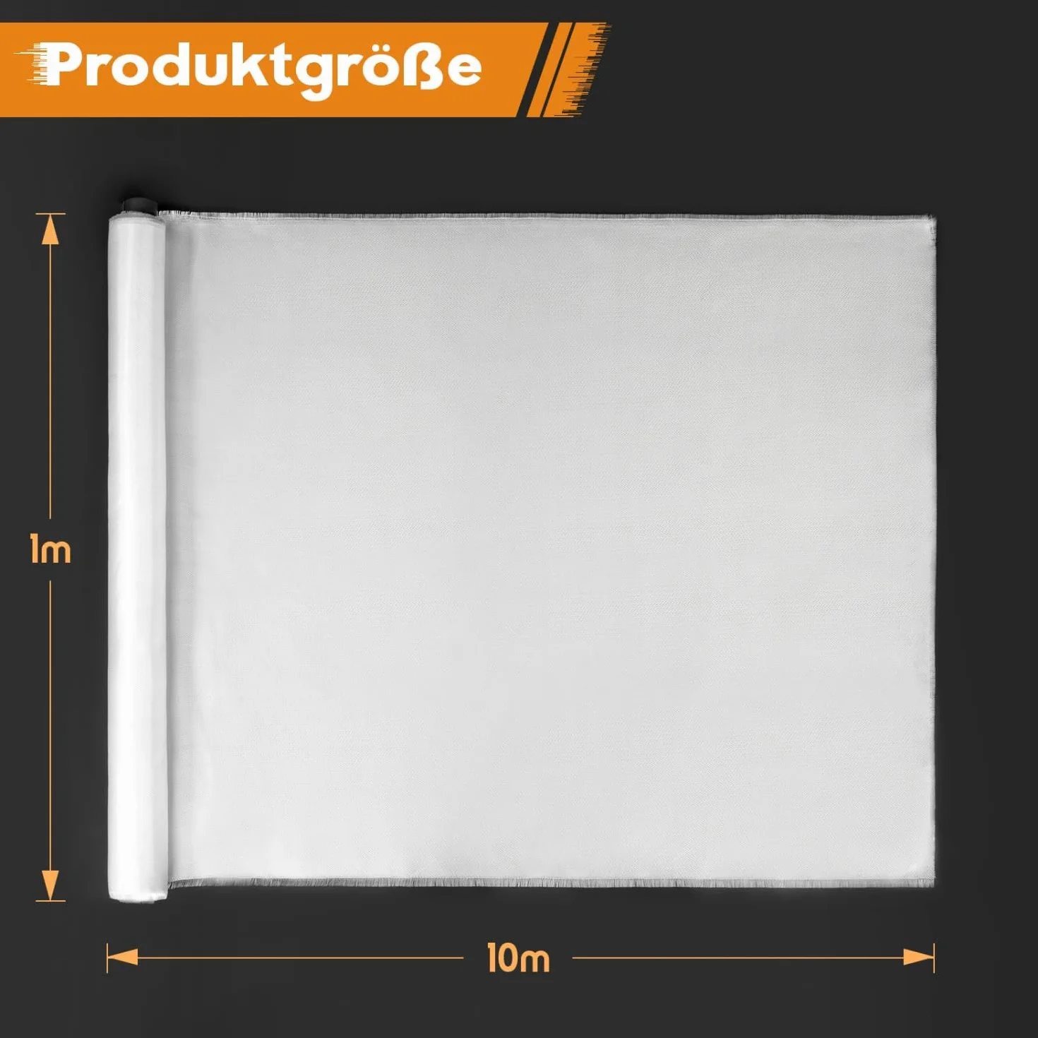 MYOYAY Papel pintado de fibra de vidrio para resina epoxi y poliéster para refuerzo, 10 m x 1 m, tejido de fibra de vidrio universal, tejido de fibra de vidrio, fibra de vidrio, laminado reforzado