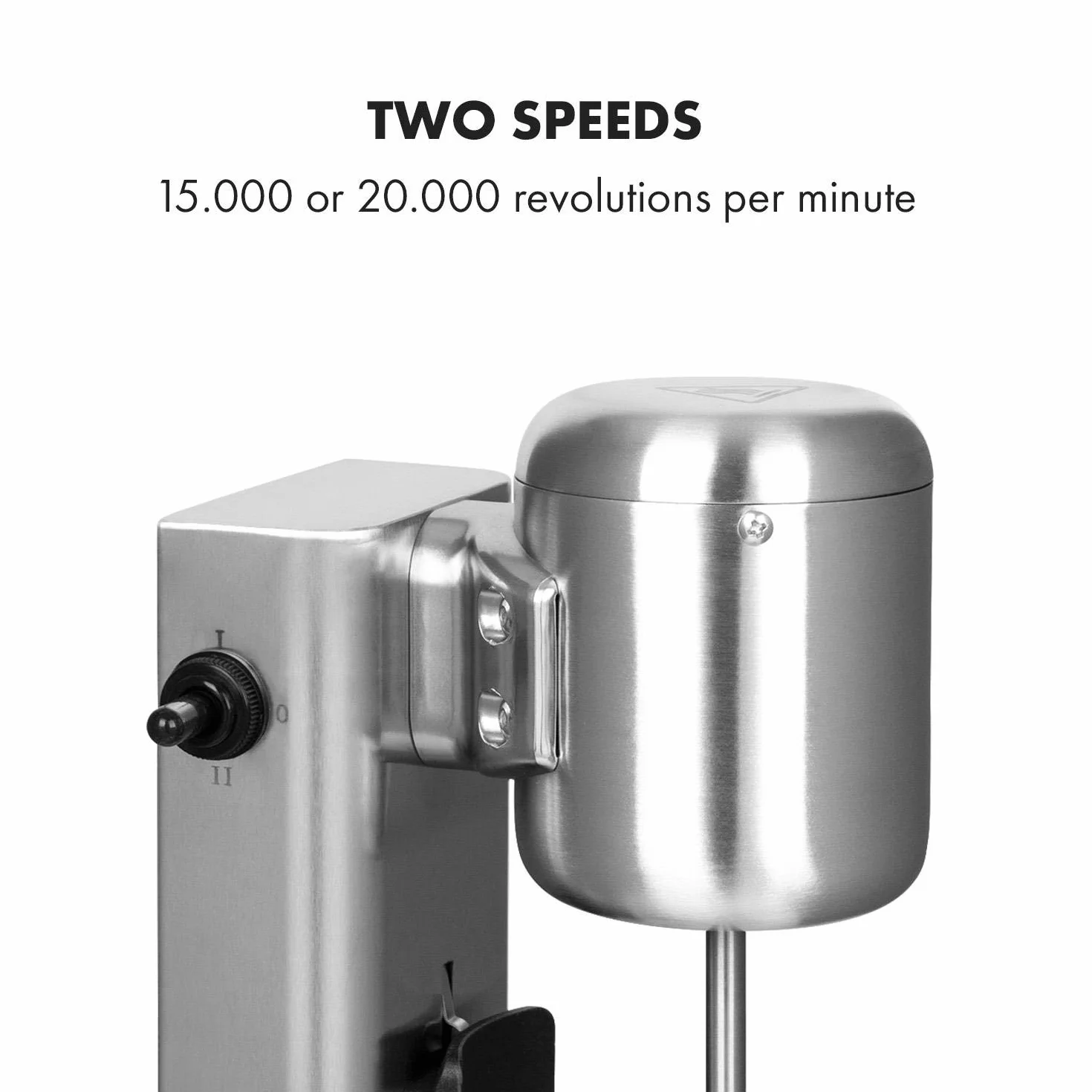 Klarstein Kraftpacket Pro Mezclador de bebidas - 80 W, 1 L, 2 niveles, 20000 rpm, Vaso mezclador de acero inoxidable, Mezclador de bebidas, Cóctel, Mezclador para bar, Gastro, Profesional, Plateado
