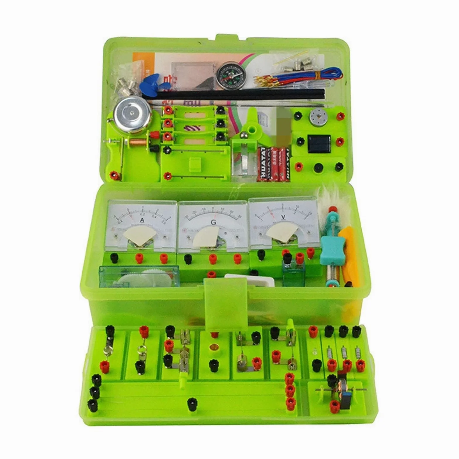 Caja Completa De Experimentos Física Y Electromagnetismo, Kit Laboratorio Accesorios Completo Hecho Plástico ABS, Equipo Portátil Enseñanza For Demostración