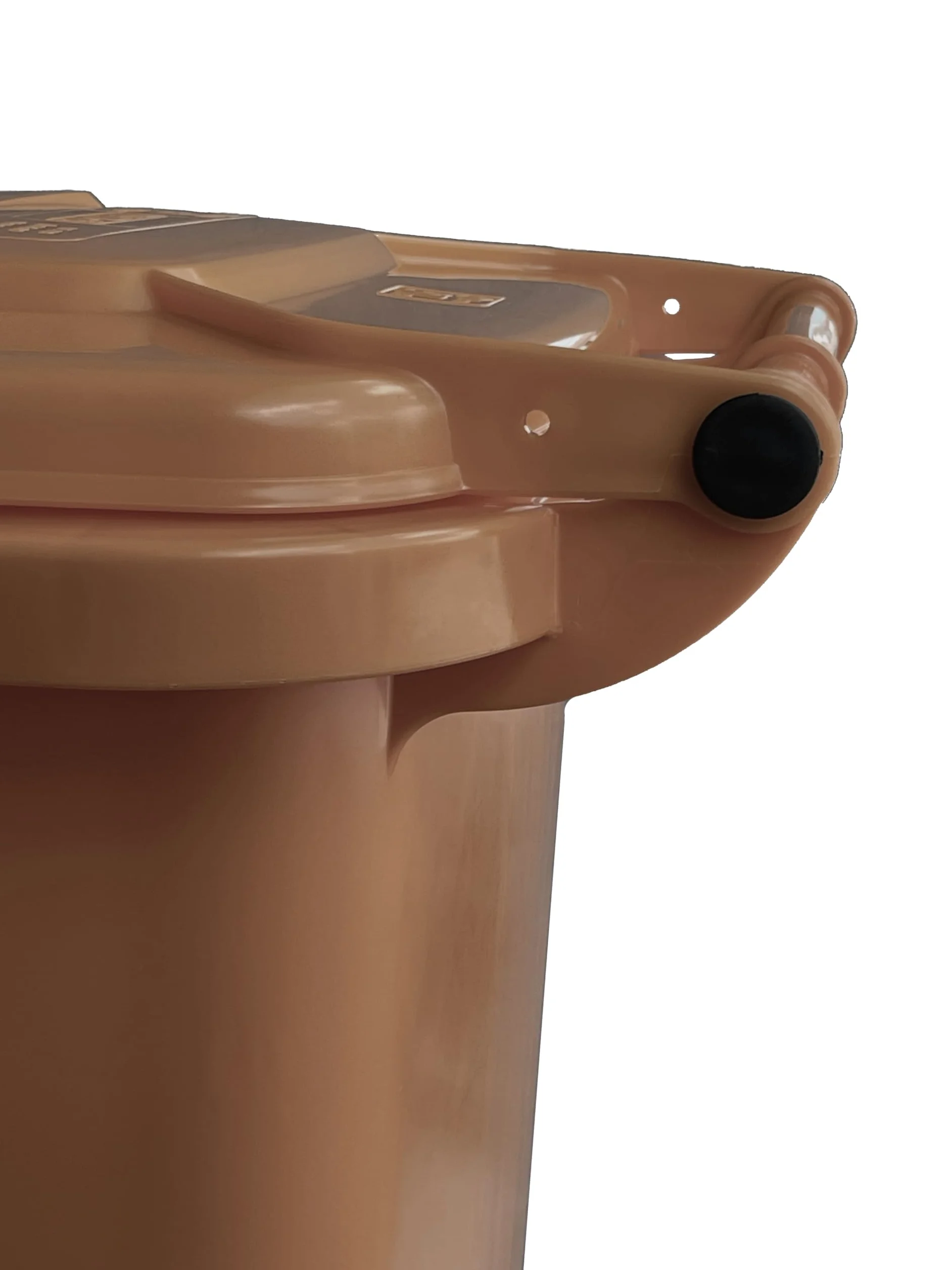 Mobil Plastic - Cubo con ruedas para la recogida selectiva de residuos, 120 l, para uso exterior, color marrón (UNI EN 840)