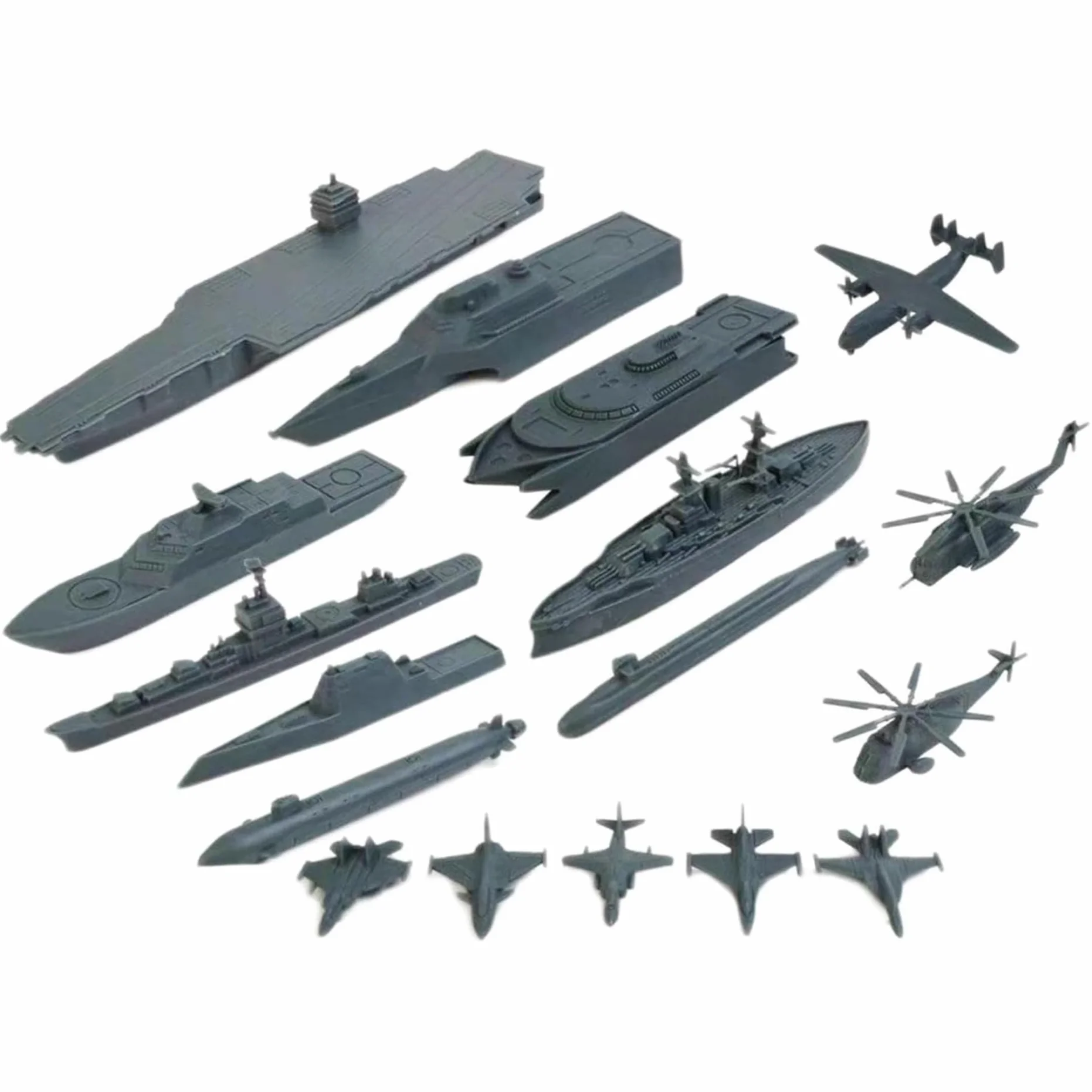 Portaaviones Juguete 17 Piezas Aviones Combate Acorazados Submarinos Plástico