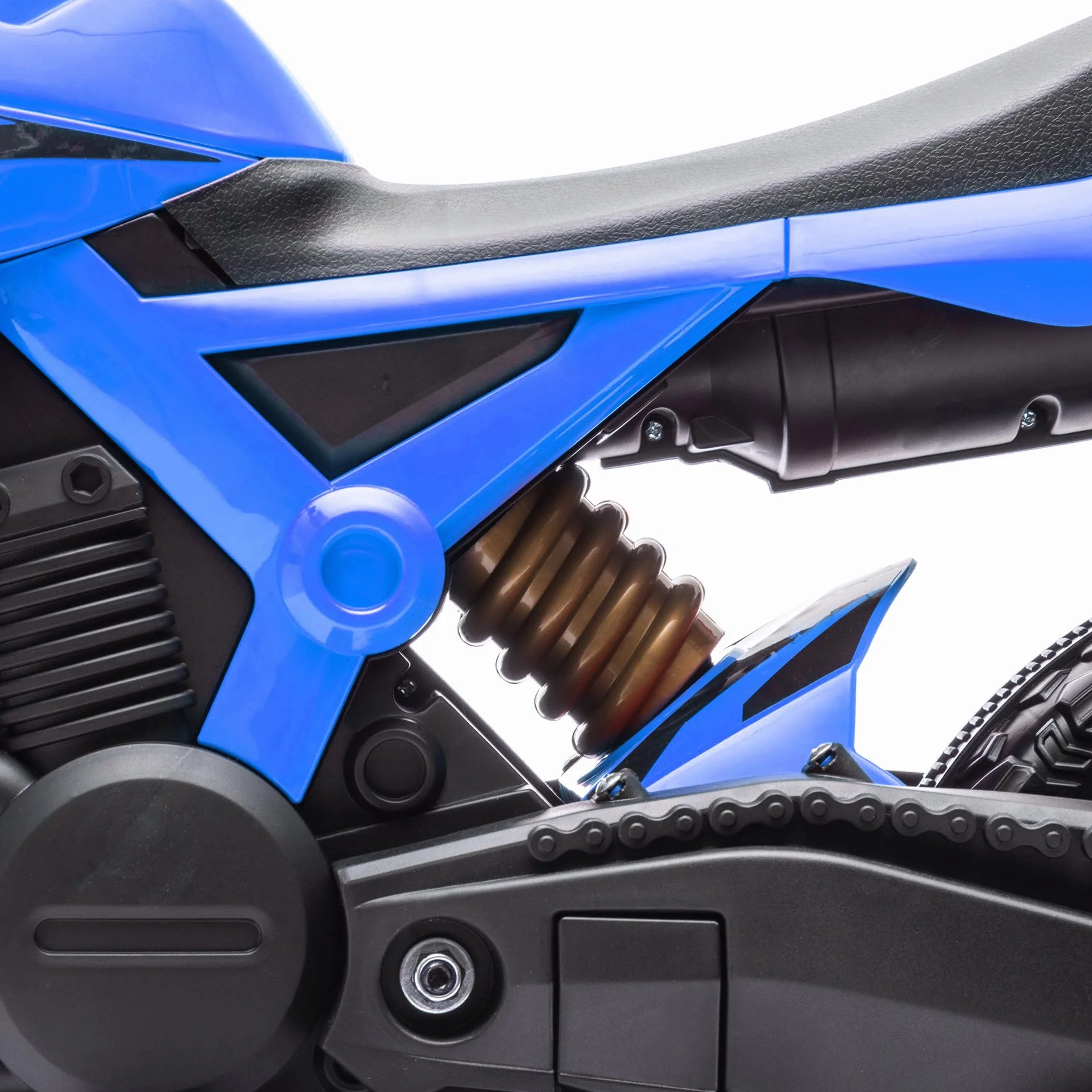 AIYAPLAY Moto Eléctrica para Niños 12V con Ruedas de Entrenamiento Acelerador Bocina Carga 30 kg Azul