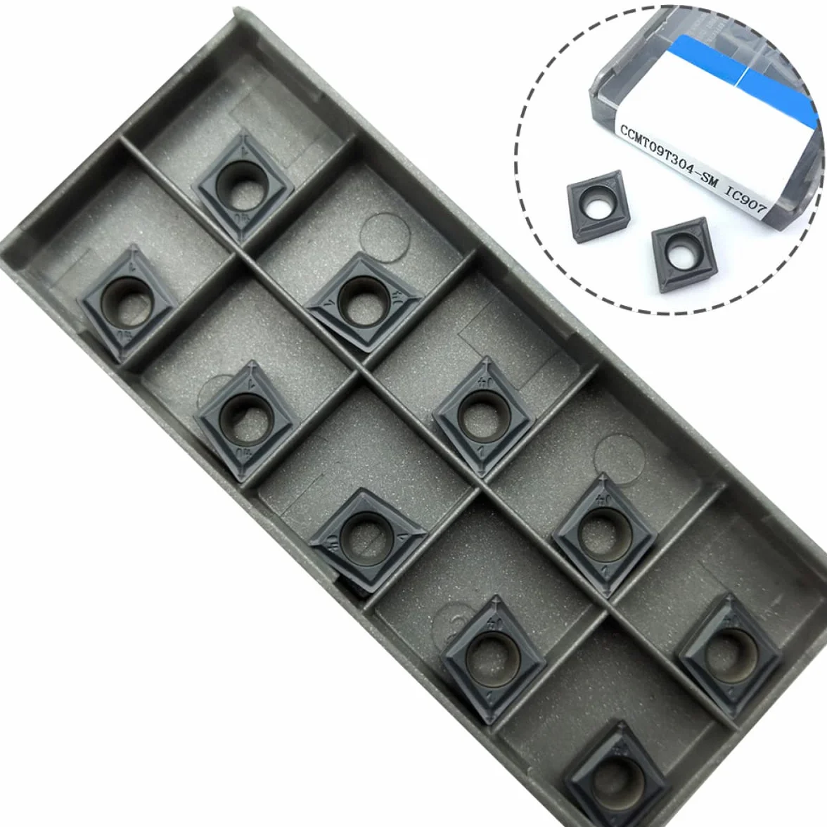 RANRAO CCMT09T304-SM IC907 Cortador de inserción de carburo CNC, 10 piezas