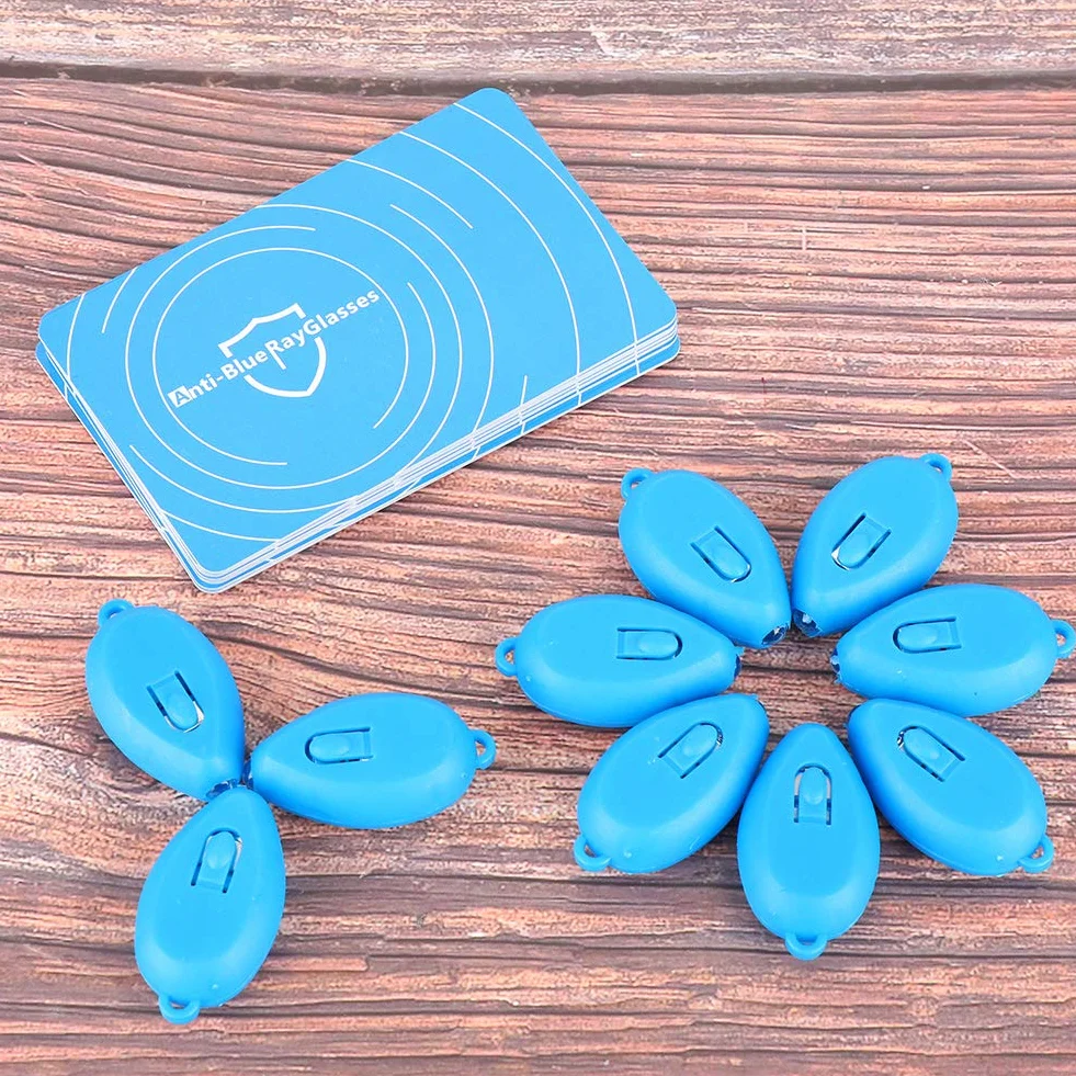 Profesional Anti-Blue Test Detection Card, Generador de Luz Azul Para Probar Gafas, 10 Sets
