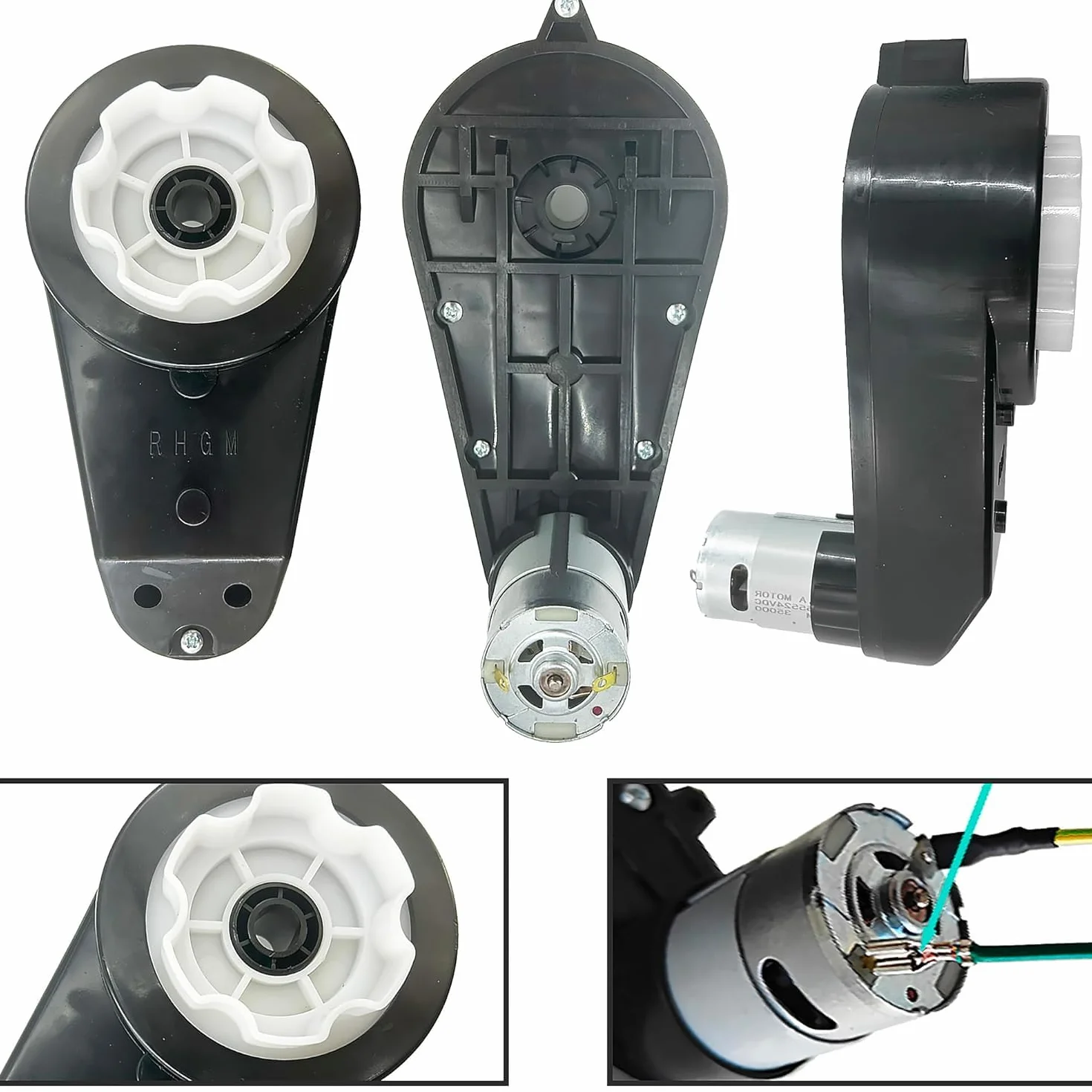 Motor RS550 12V 40000RPM para niños Ride-Ones, repuesto vehículos eléctricos, 2 acopladores