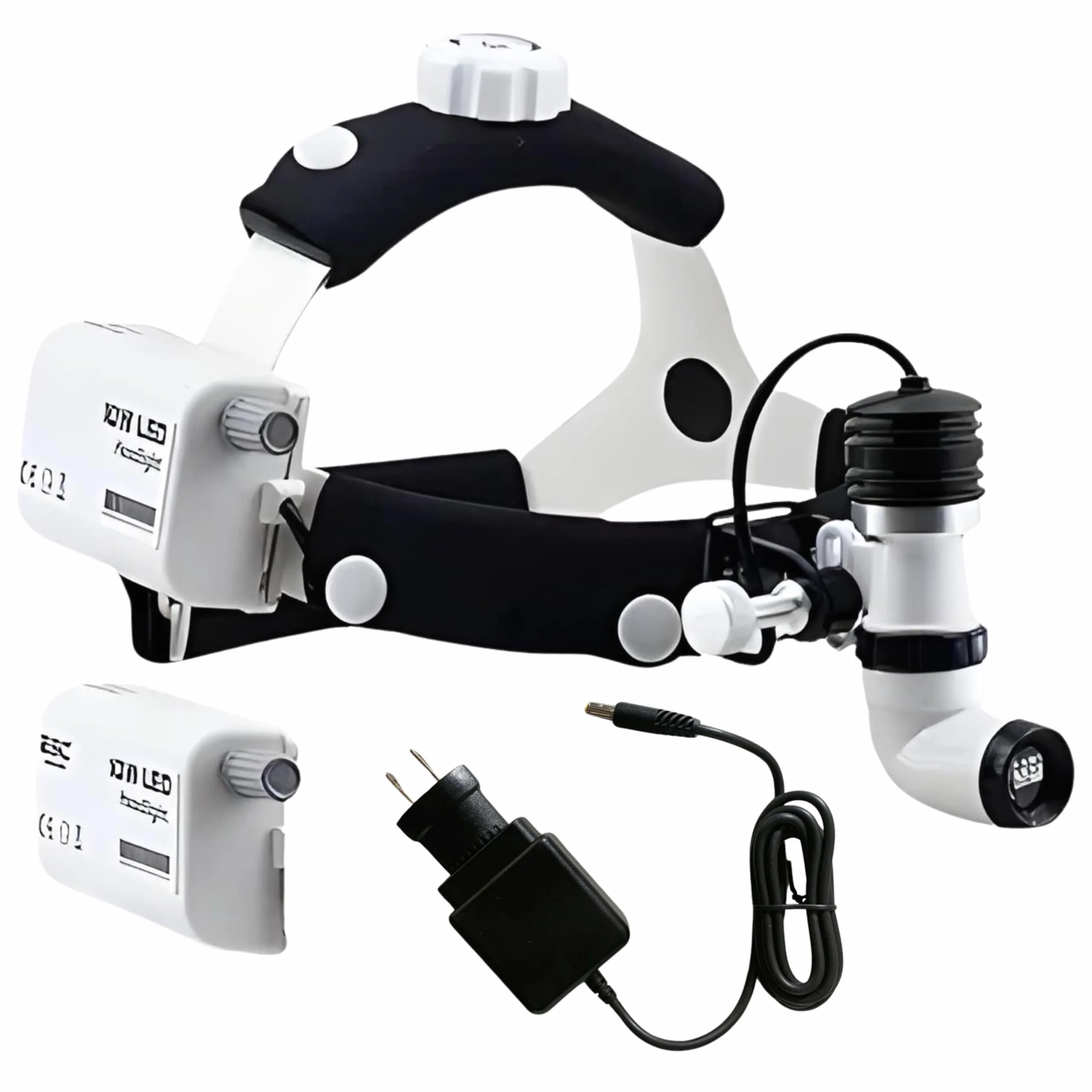 Linterna de cabeza dental quirúrgica inalámbrica portátil, fuente de luz LED fría 10W (foco de luz ajustable) para endoscopia
