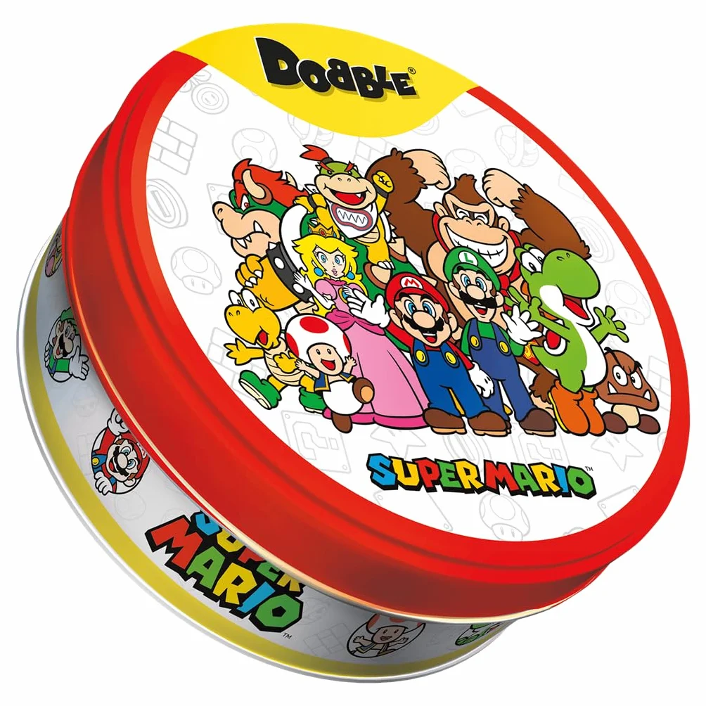 Asmodee Dobble Super Mario Juego de Cartas Observación Velocidad Mesa 2-8 Jugadores 6+