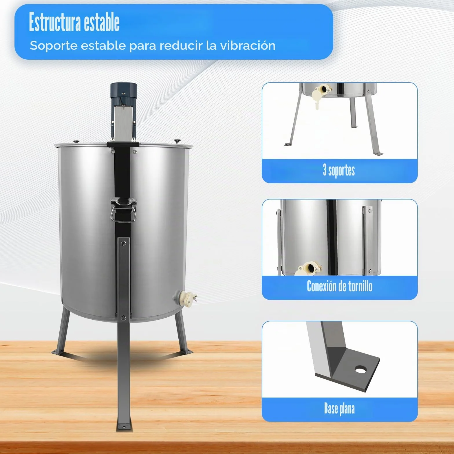 Extractor de miel eléctrico con cubierta de cristal de 4 marcos, panal de miel de acero inoxidable, velocidad ajustable, extractor de miel profesional, para apicultores aficionados, apicultores