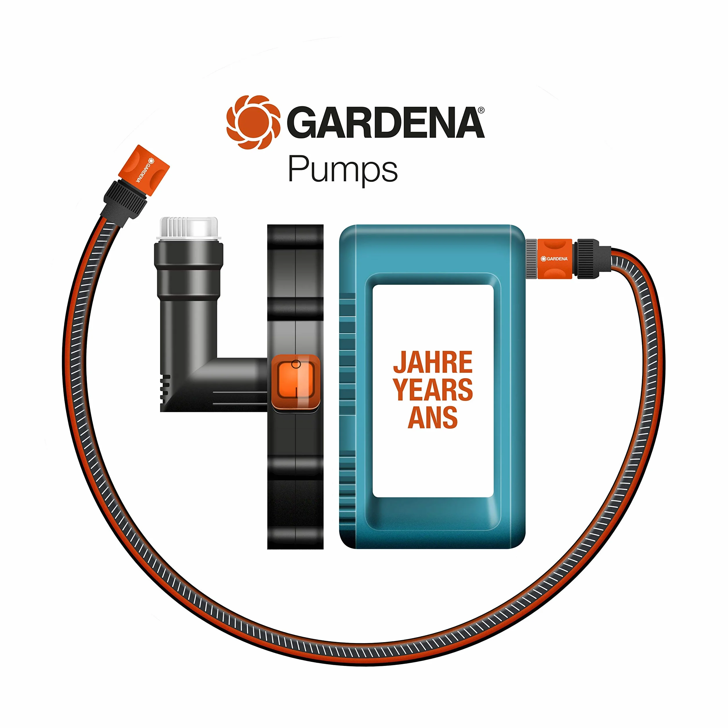 Gardena Bomba de riego duradera para uso en exterior, Estándar, 3600 l/h