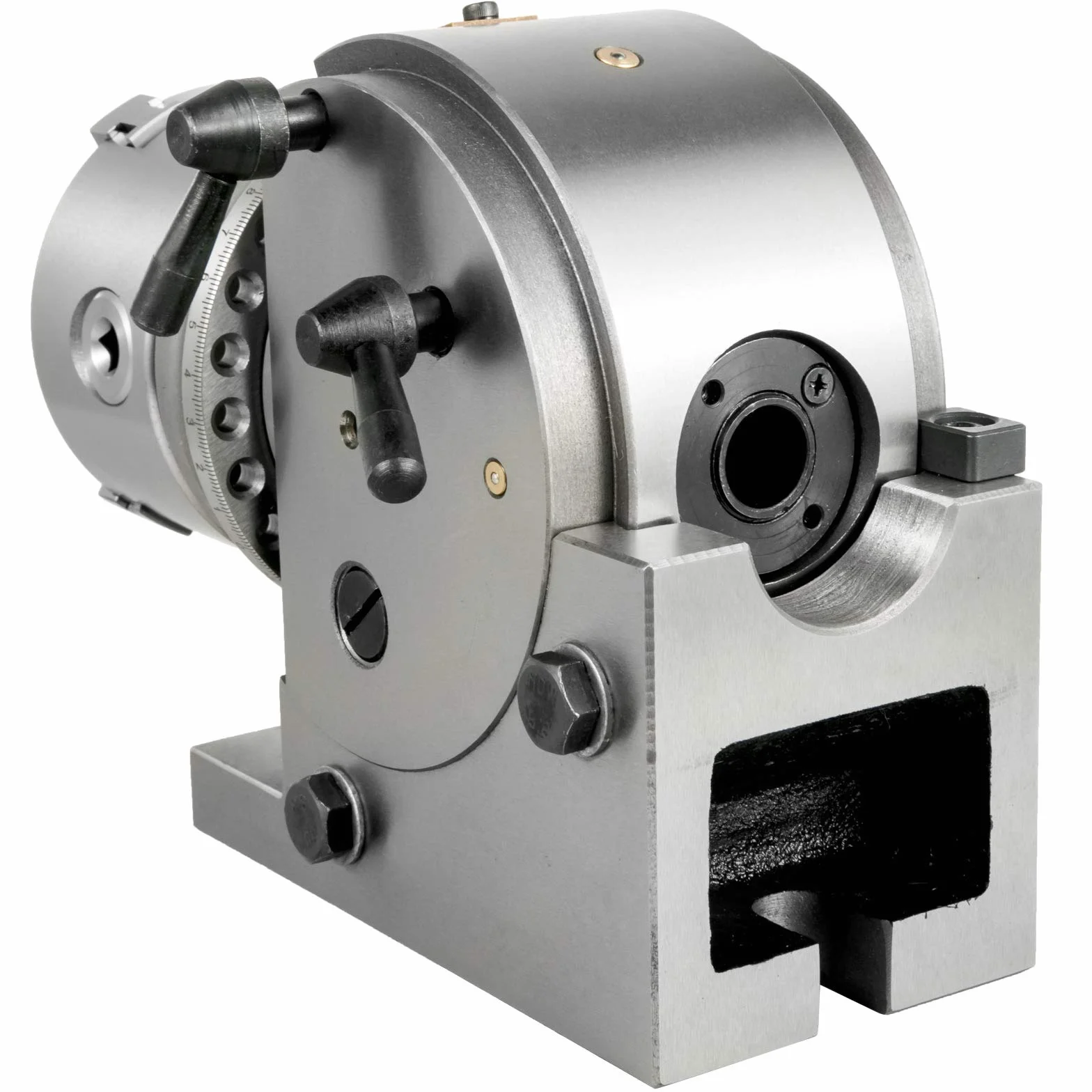VEVOR Cabezal Divisor 4'' 100mm Cabezal Divisor para Fresadora Contrapunto 0-90 Grados Ratio de Reducción 1:40 Cabezal Divisor Universal para Trabajos de Fresado, Rectificado y Perforación