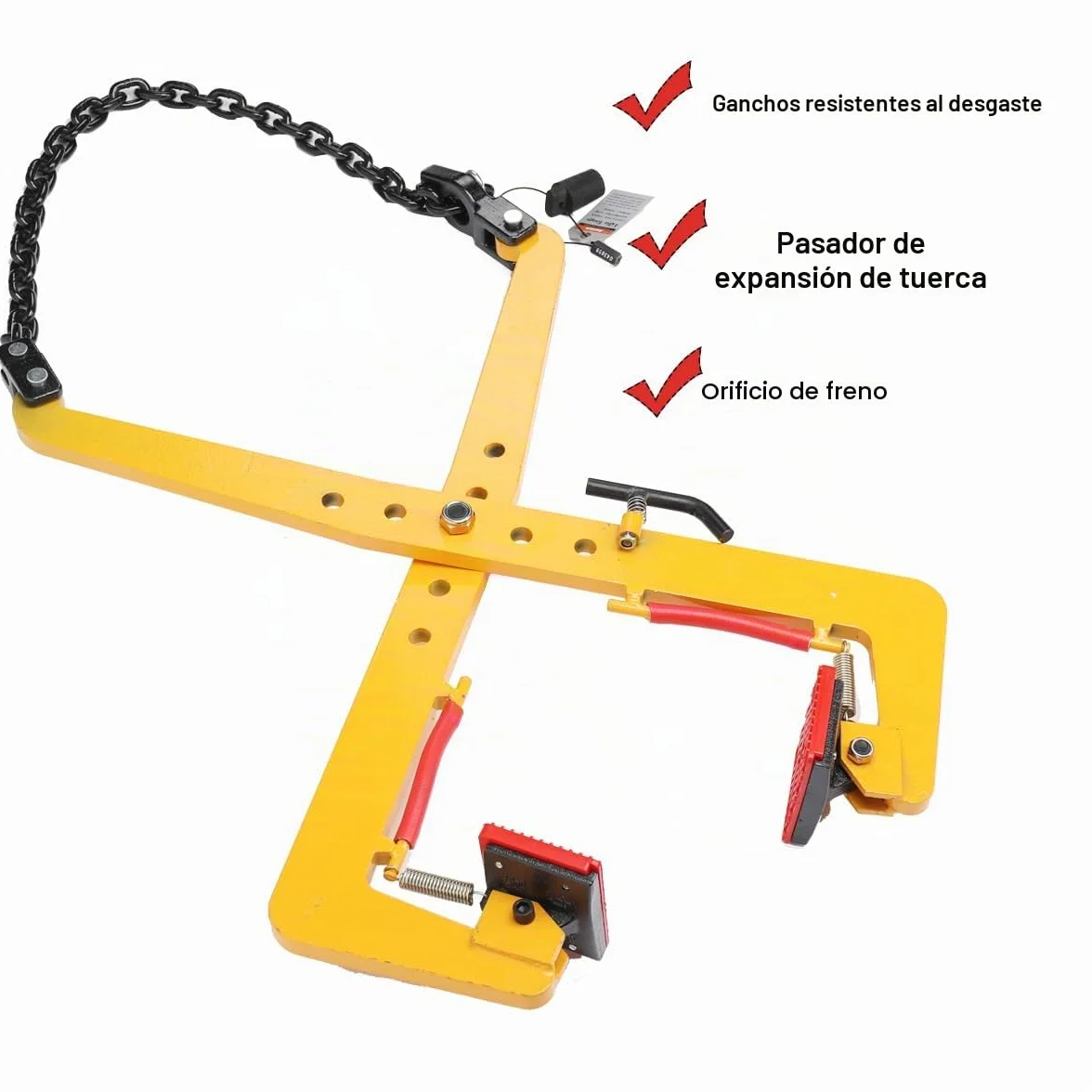 Pinza para Bordillos, Apertura 33-70 cm, Elevador de Piedra 500 kg, Alicates de Transporte, Abrazadera de Elevación, Soporte para Pavimentos