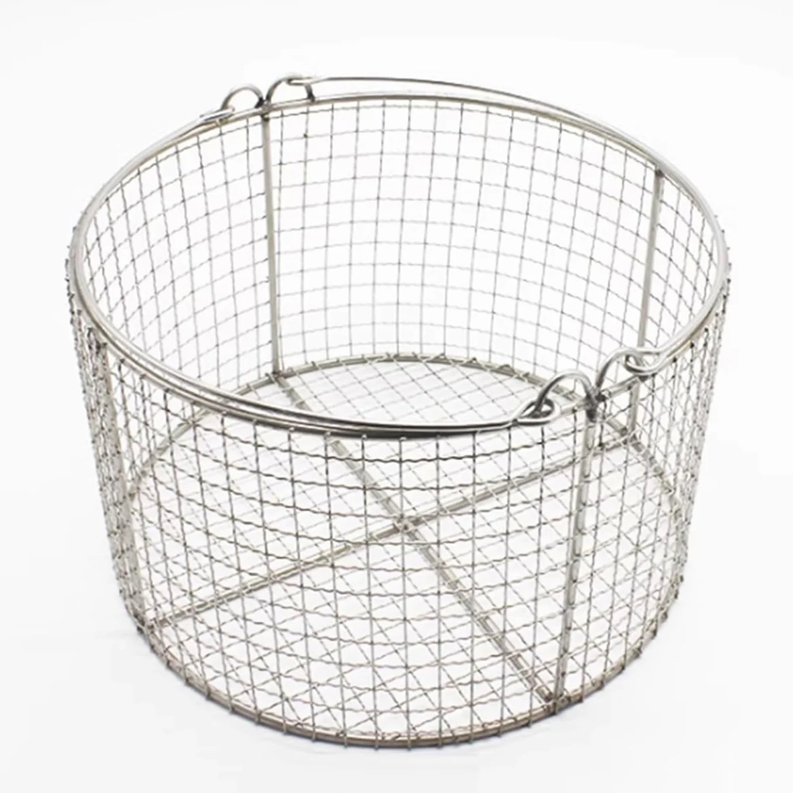 Bandeja redonda para instrumentos de esterilización con asas, cesta de malla de acero inoxidable 304 para instrumentos de laboratorio de hospital, bandeja médica autoclavable