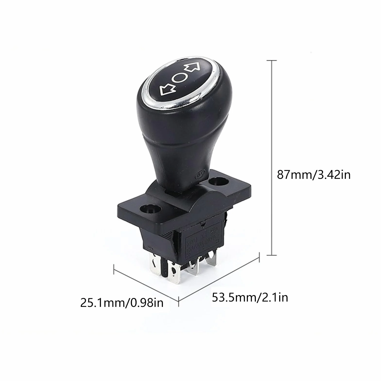Selector hacia adelante y hacia atrás para coche de juguete eléctrico 3 posiciones plástico resistente al desgaste mecanismo de seguridad