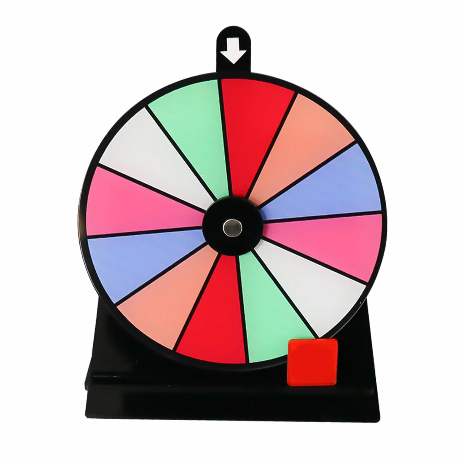 Rueda de premio de ruleta de la fortuna de 12 ranuras con borrado en seco, juego giratorio desmontable antideslizante con soporte para mesa