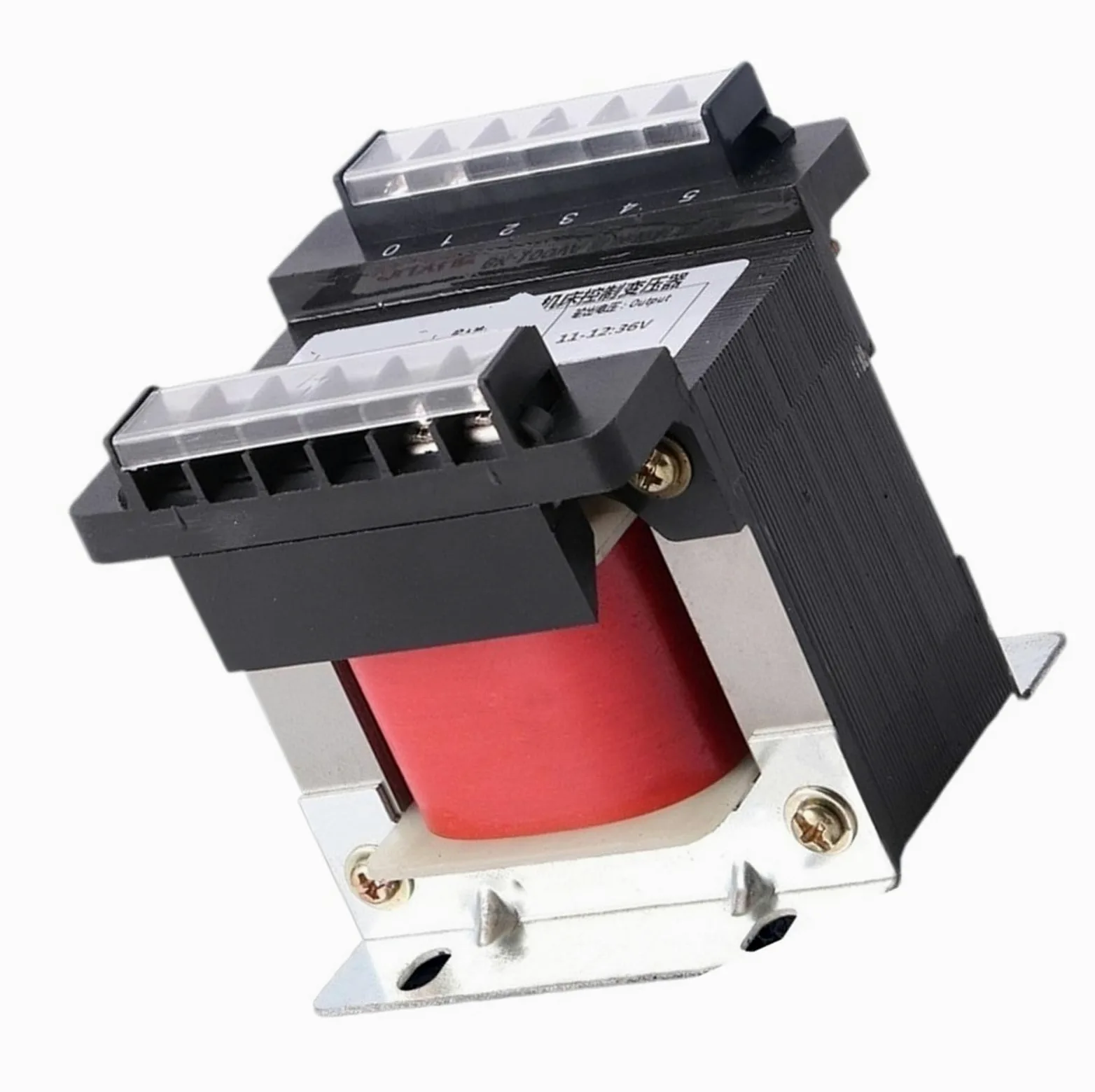 Transformador de aislamiento monofásico BK-300VA for control de máquinas herramienta, de 380 V a 220 V, de 127 V a 110 V, de 36 V a 24 V, de 12 V a 6 V, con cable de cobre.(380V to 24V)
