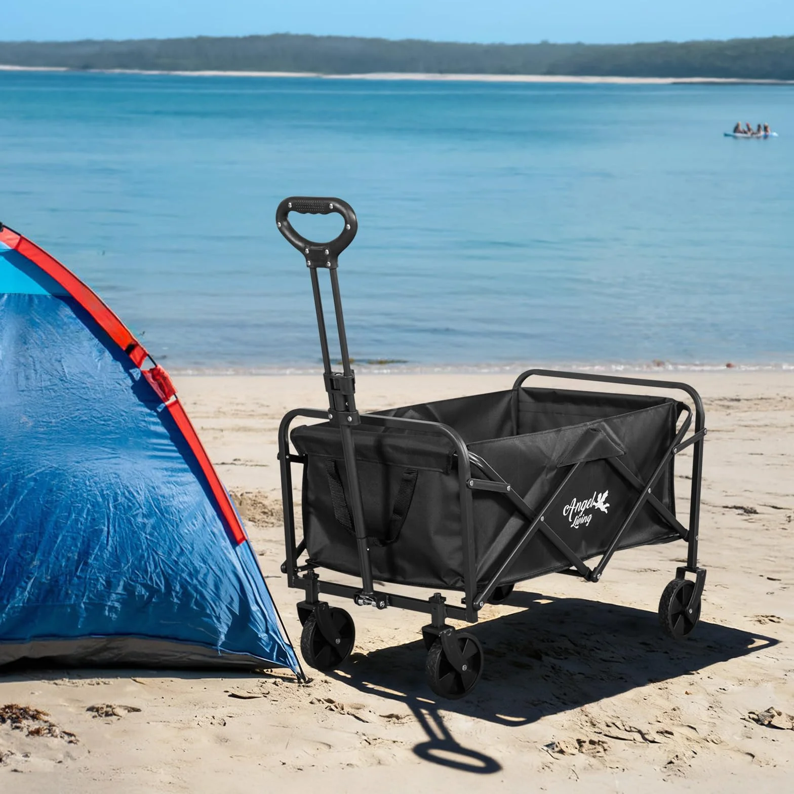 Carro Plegable Angel Living 200L 100KG 5'' Ruedas Mango Ajustable