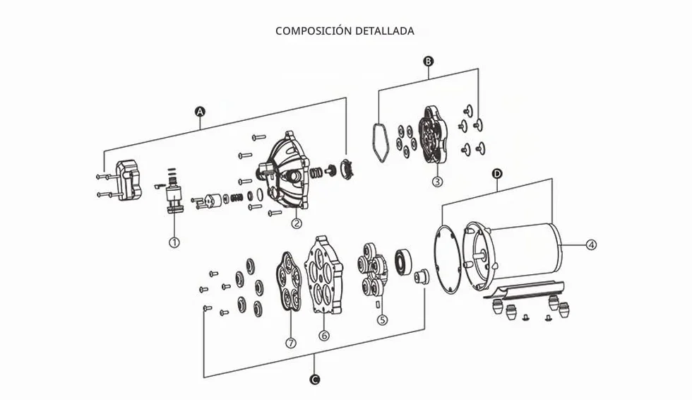 SEAFLO bomba de diafragma serie 55 - 12V CC, 5.5 GPM, 60 PSI con INTERRUPTOR DE PRESIÓN DE TRABAJO PESADO