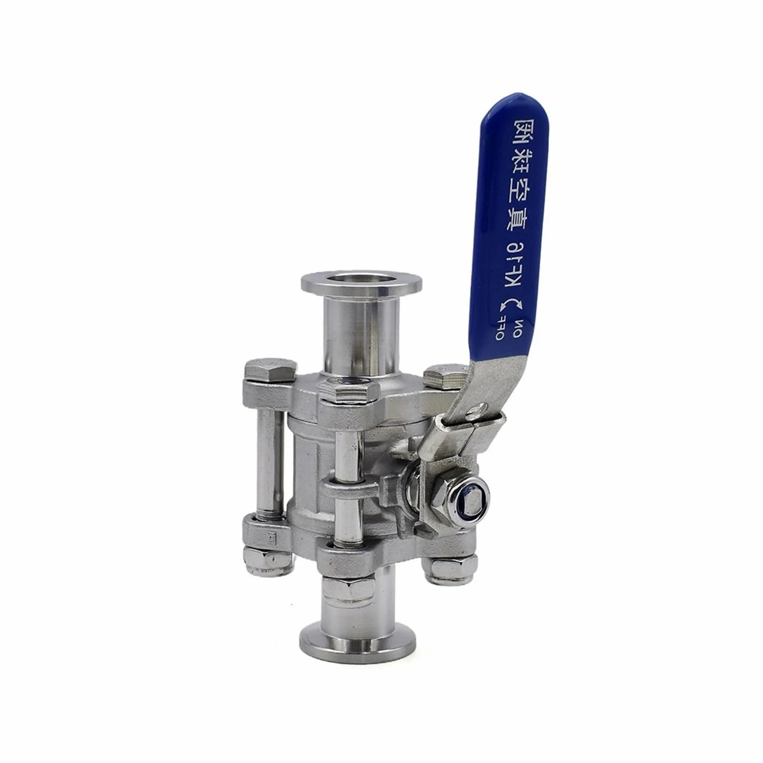 Válvula de bola manual de alto vacío de tres piezas KF SS304 acero inoxidable KF16 KF25 KF40 KF50 Brida de instalación rápida leisurely(KF25)