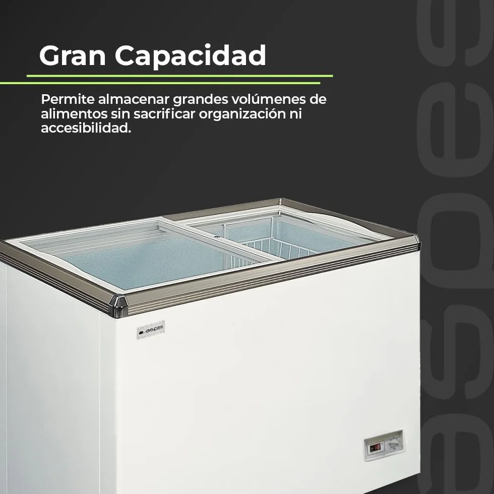 Aspes Congelador Horizontal Horeca Blanco ACHH1700DDCG 169L 1 Cesta Bajo Ruido Clase D