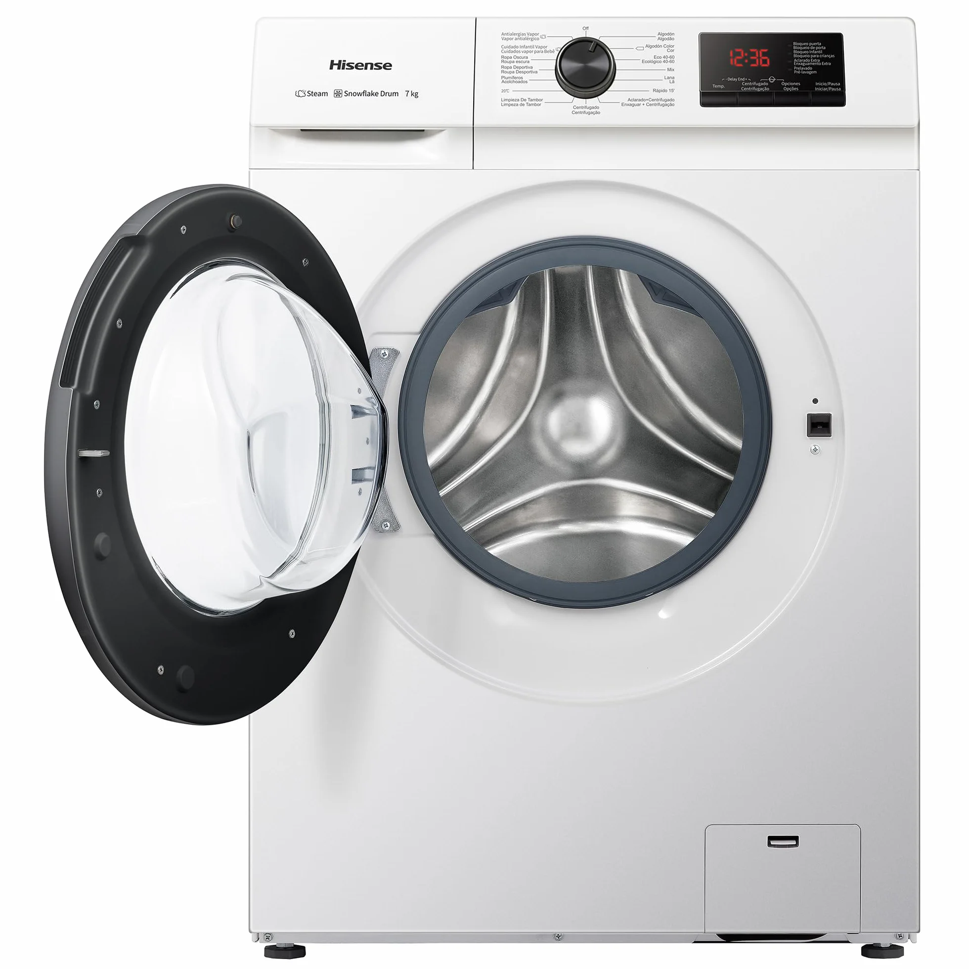 Hisense Lavadora Carga Frontal 7 Kg 1200 rpm Display LED Blanco