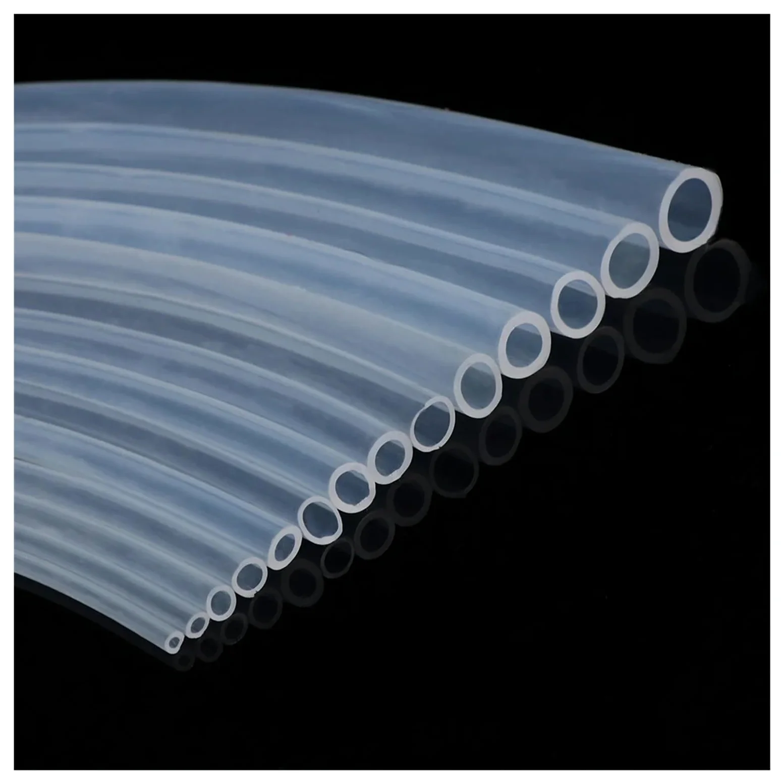 Tubo de silicona transparente transparente - Manguera de goma flexible for purificación de agua y bebidas (1M/5M)(8X12mm,10M)