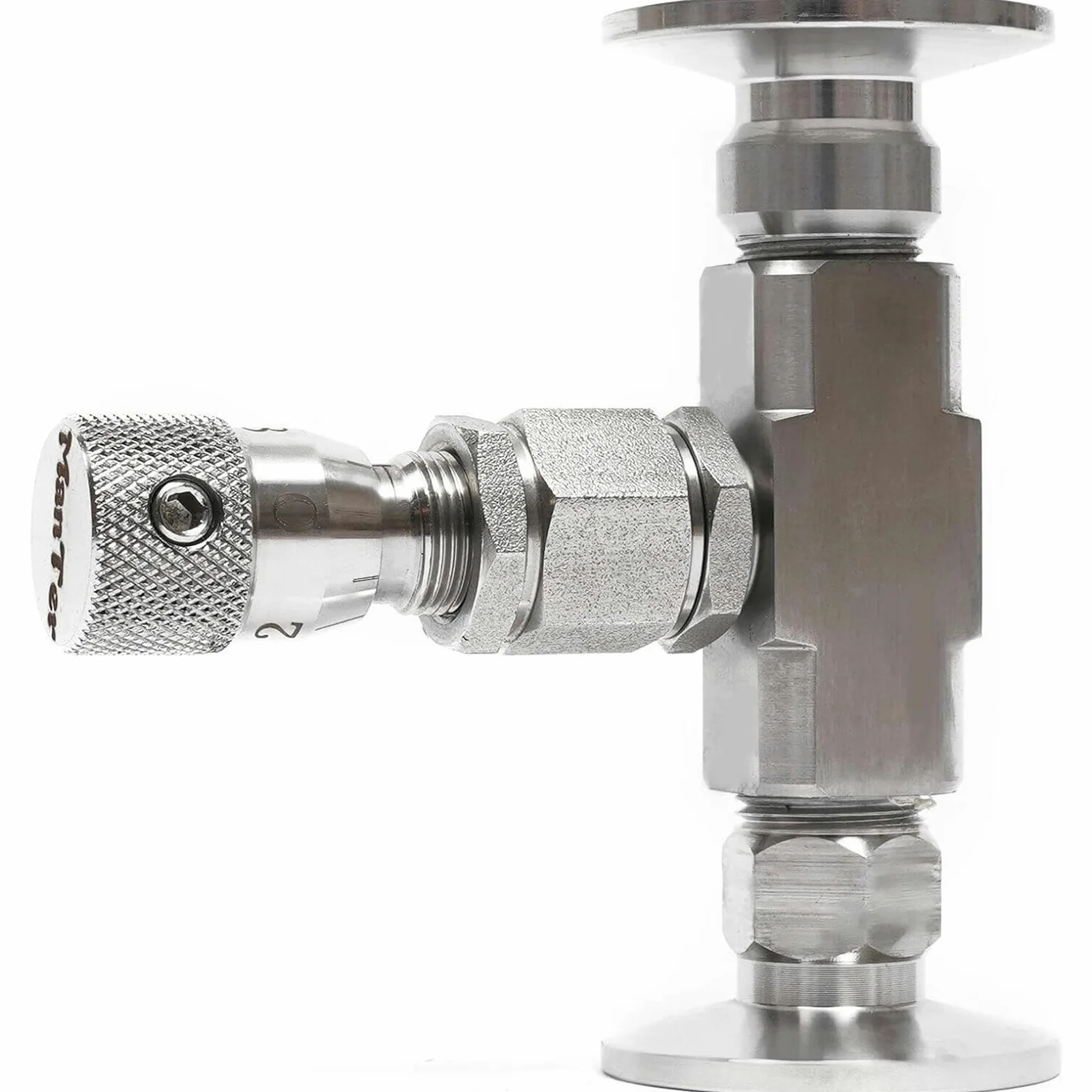 1 PC Válvula De Aislamiento De Vacío Acero Inoxidable 304 Racores para Tubo Microdosificación Válvula Reguladora De Caudal Regulador Fuelle Manual De Ángulo Recto para Agua Gasóleo
