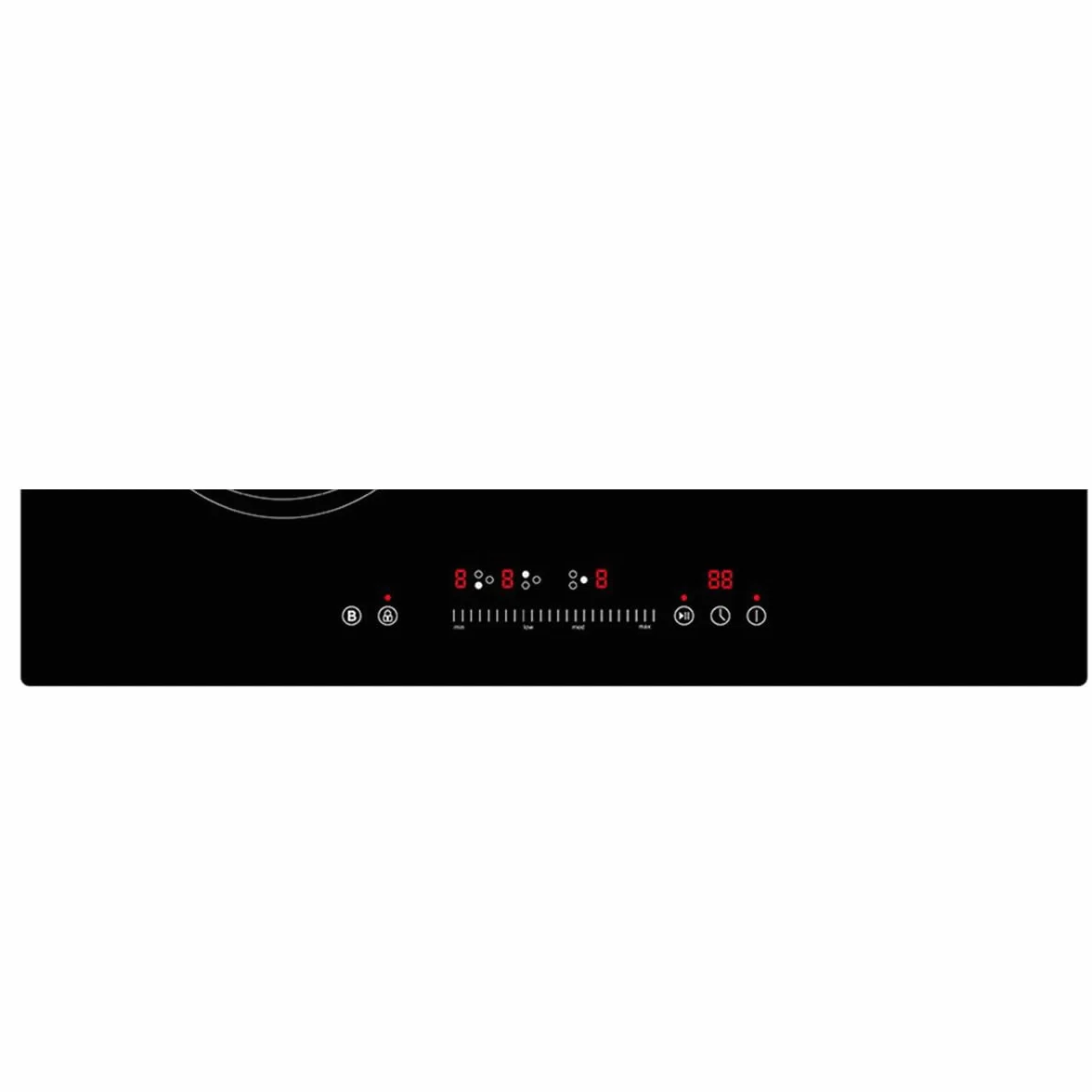 SIXHOME Placa de inducción 60 cm 7200 W 3 zonas Booster control táctil negro SXHPI60N1