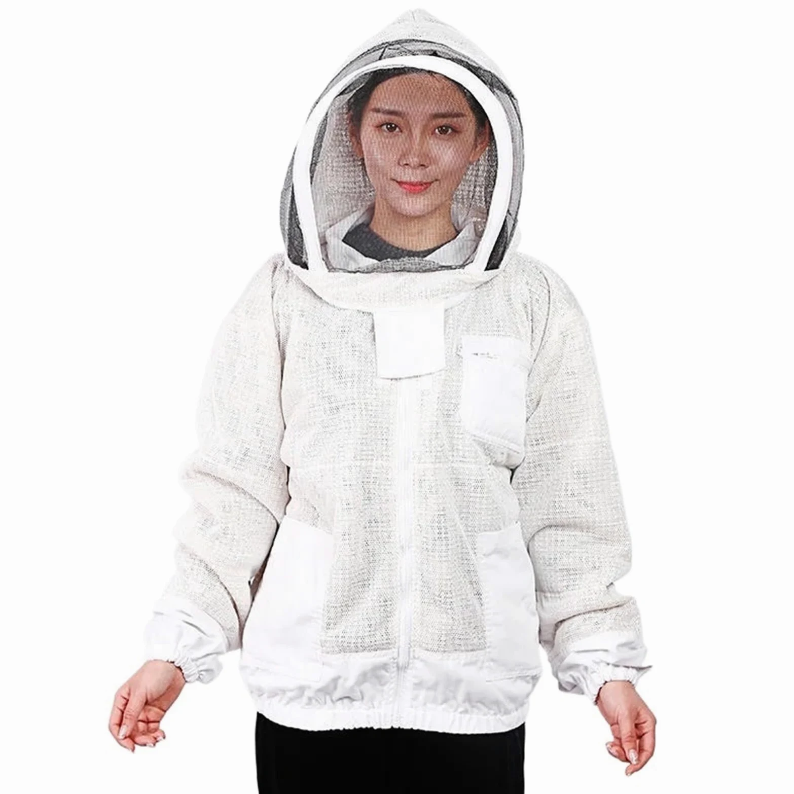 Traje de apicultor Profesional Chaqueta de apicultura ventilada Ropa protección for apicultores Herramienta(L)